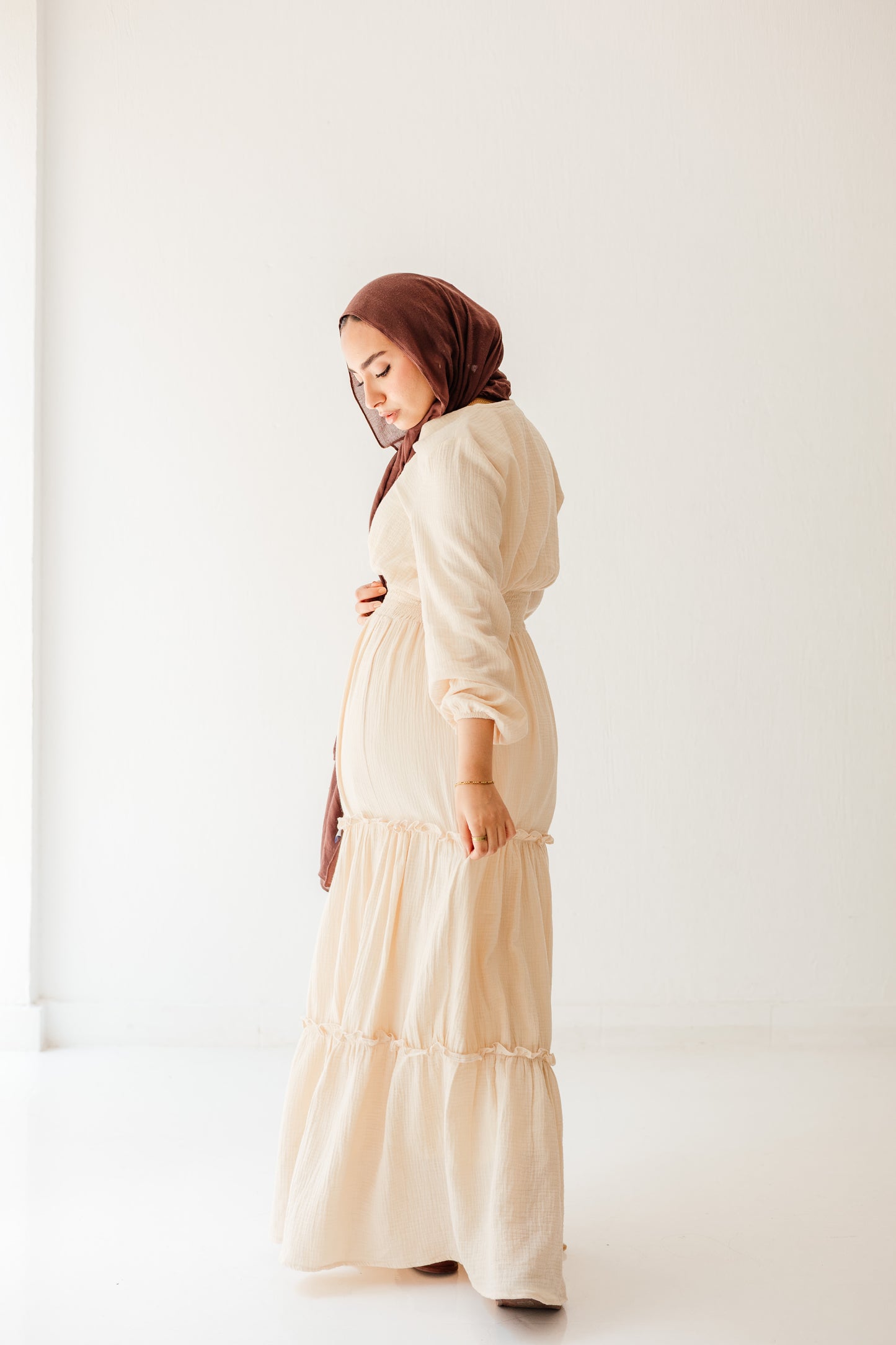Coralia Dress in Vanilla