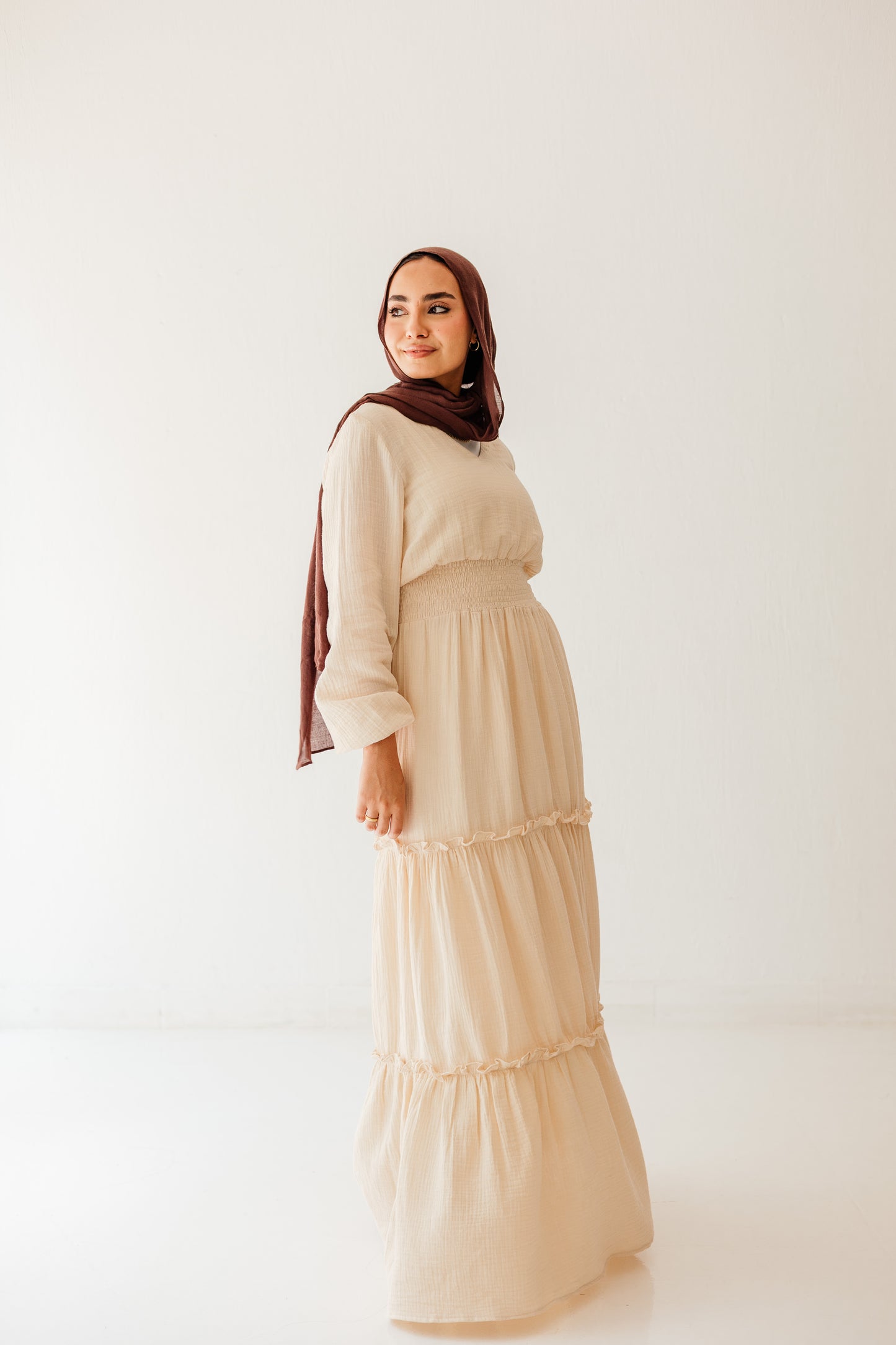 Coralia Dress in Vanilla