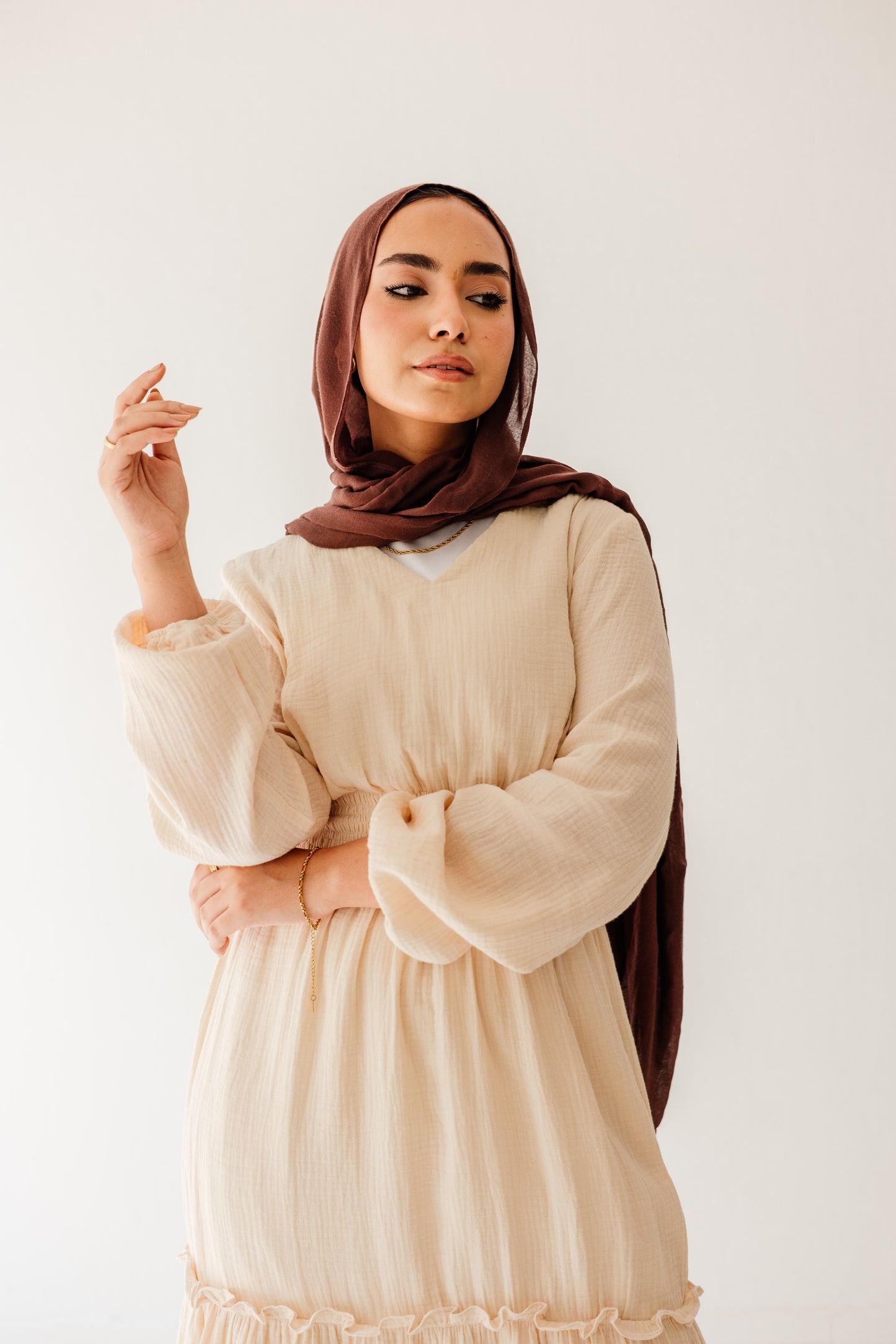 Coralia Dress in Vanilla