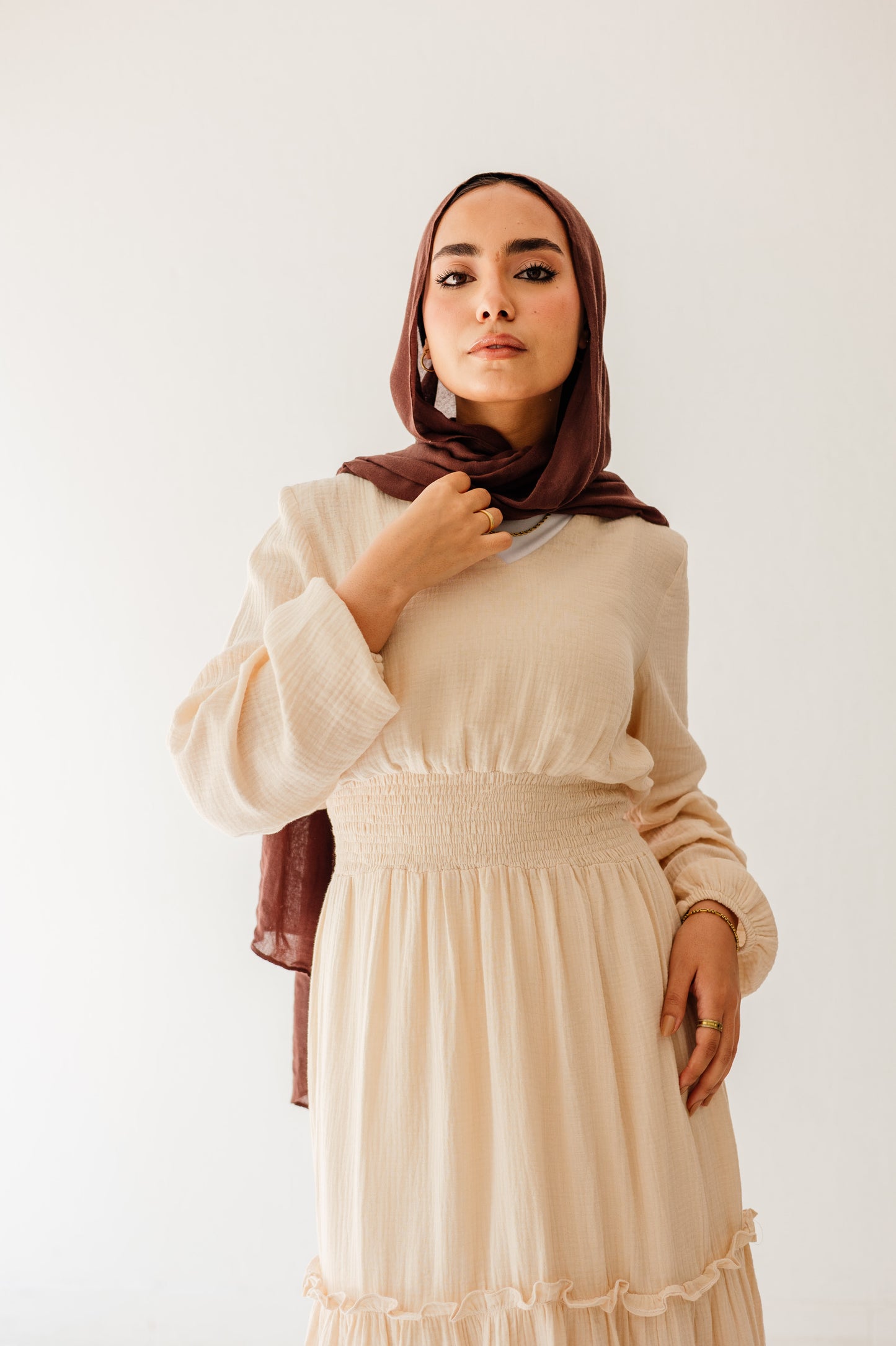 Coralia Dress in Vanilla