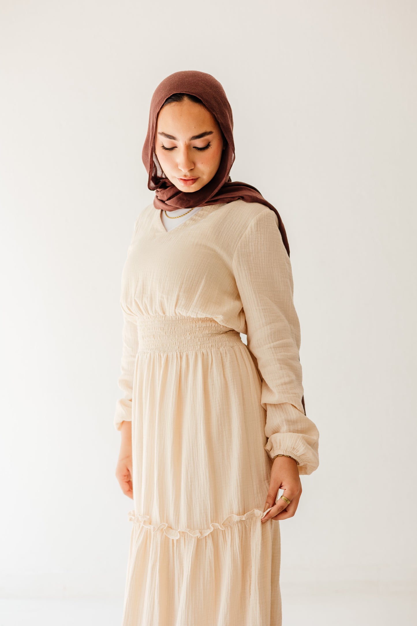 Coralia Dress in Vanilla