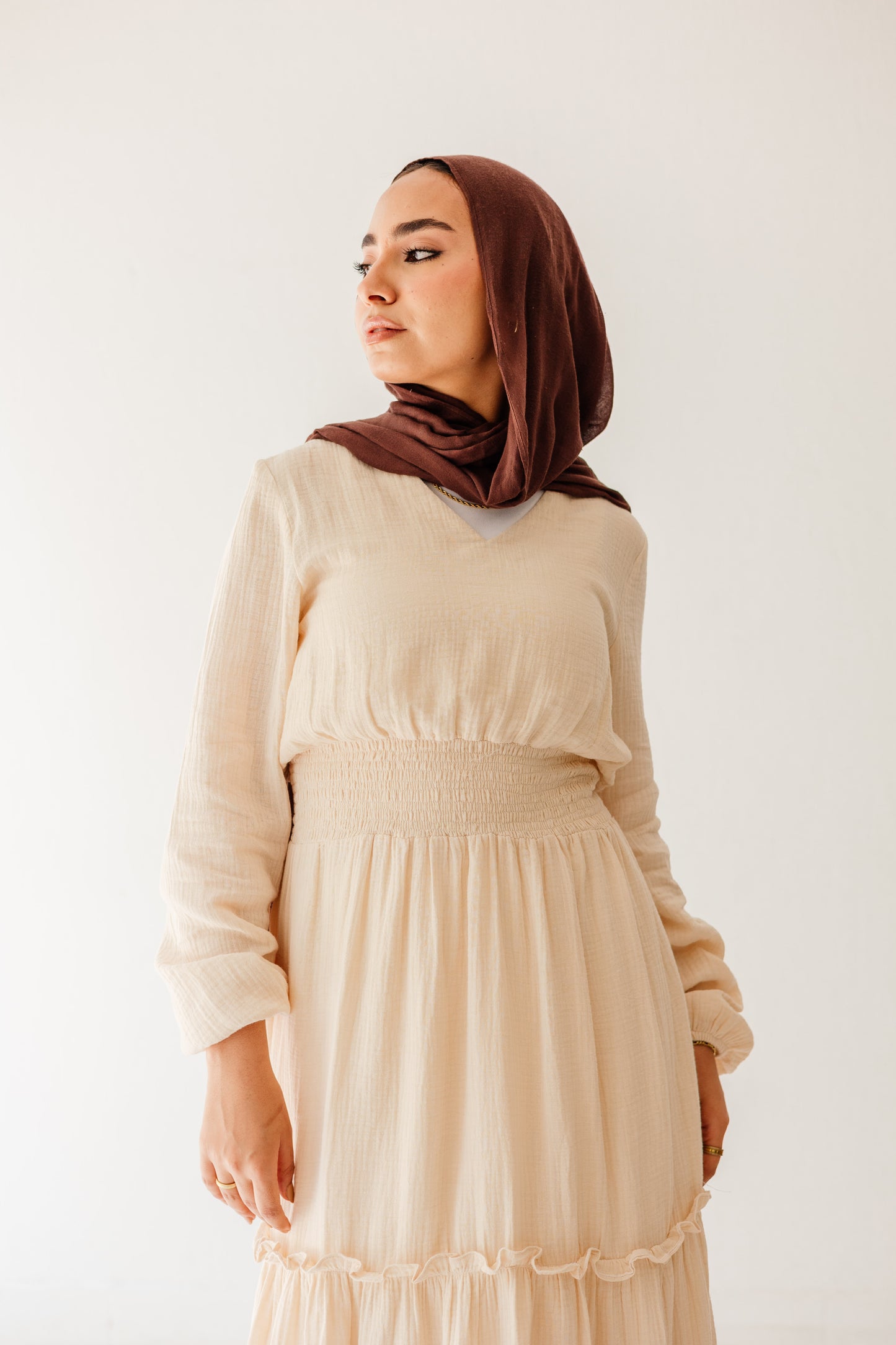 Coralia Dress in Vanilla