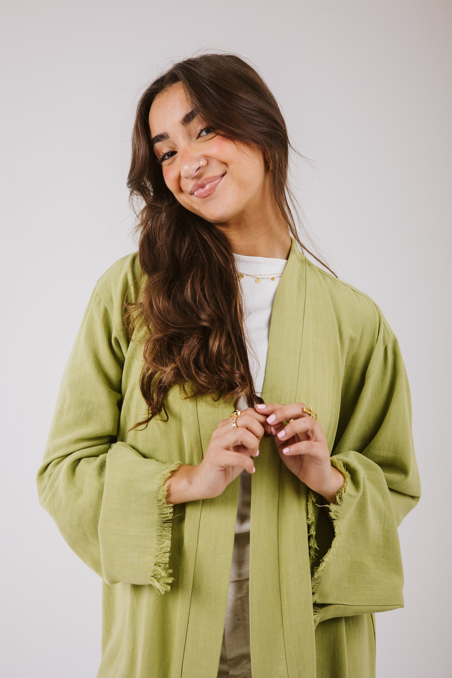 Jana cardigan in Lime