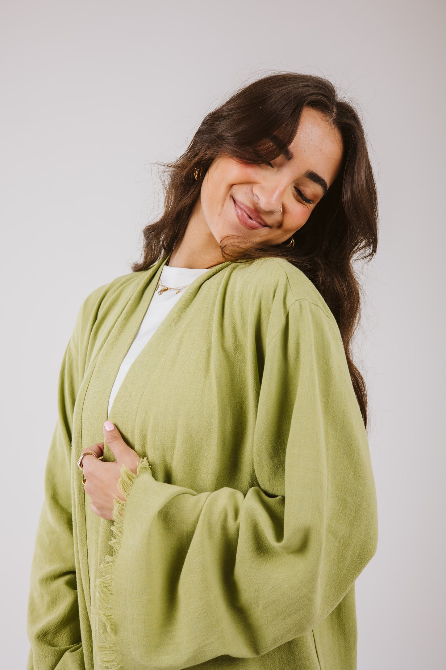 Jana cardigan in Lime