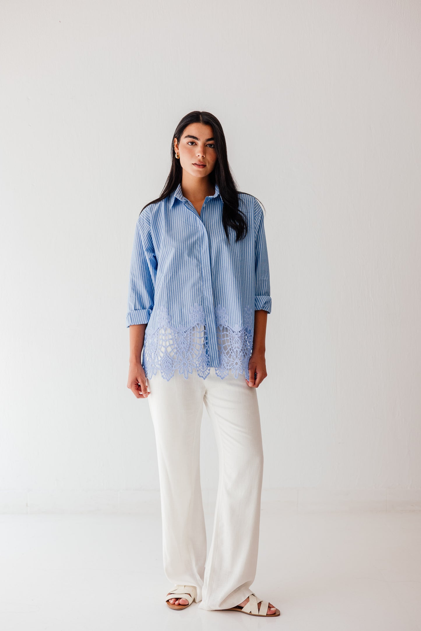 Azure Lace Shirt