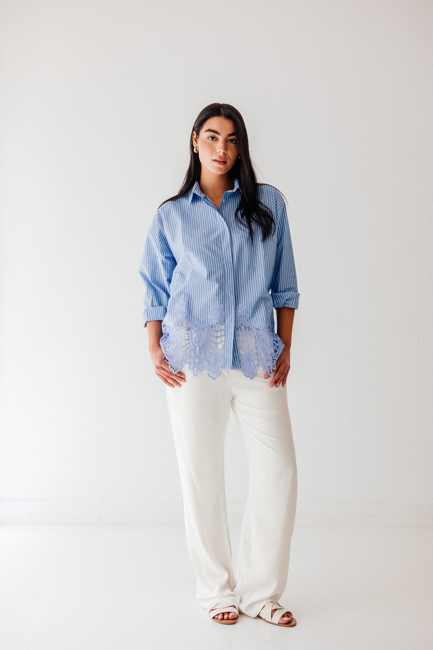 Azure Lace Shirt