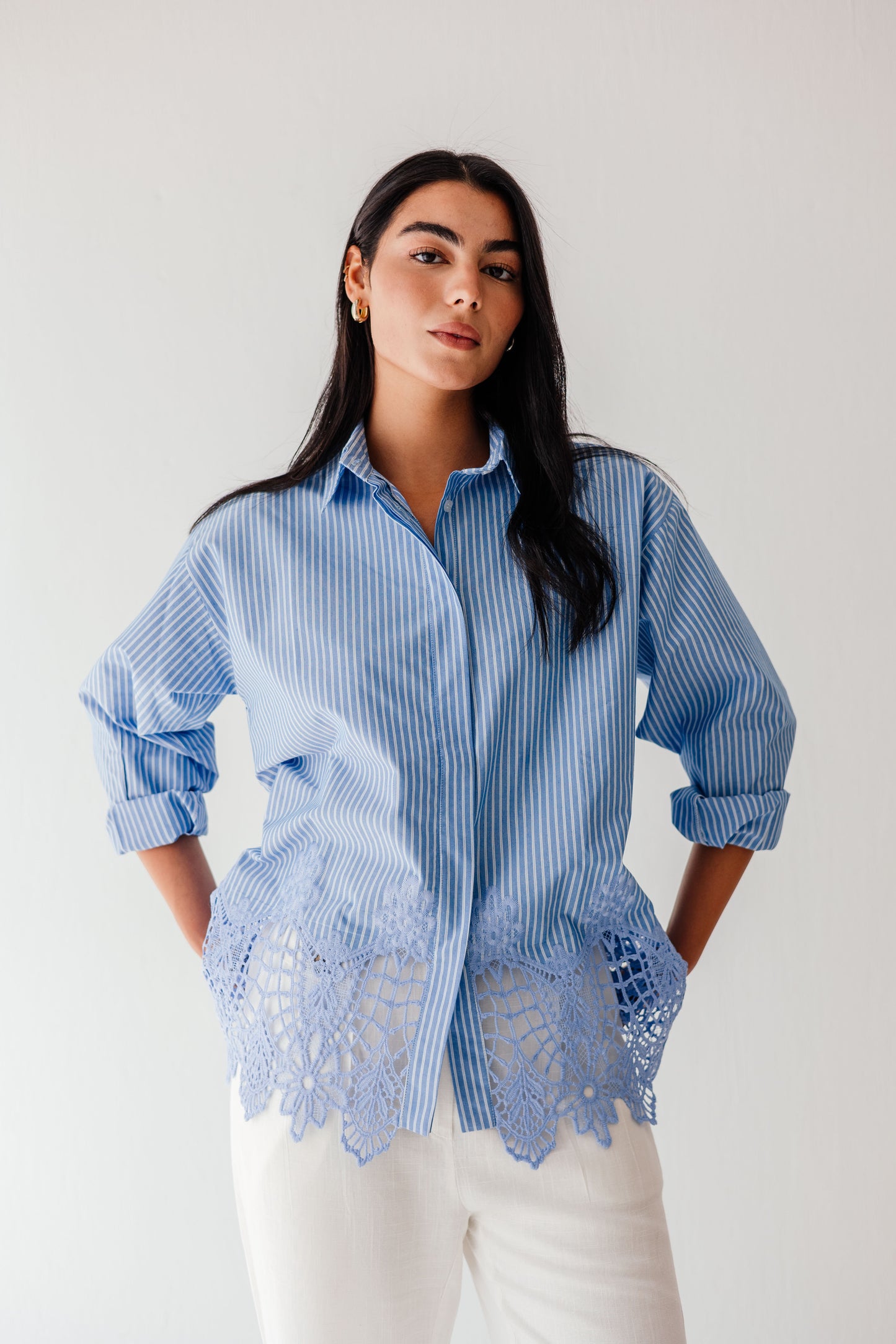 Azure Lace Shirt
