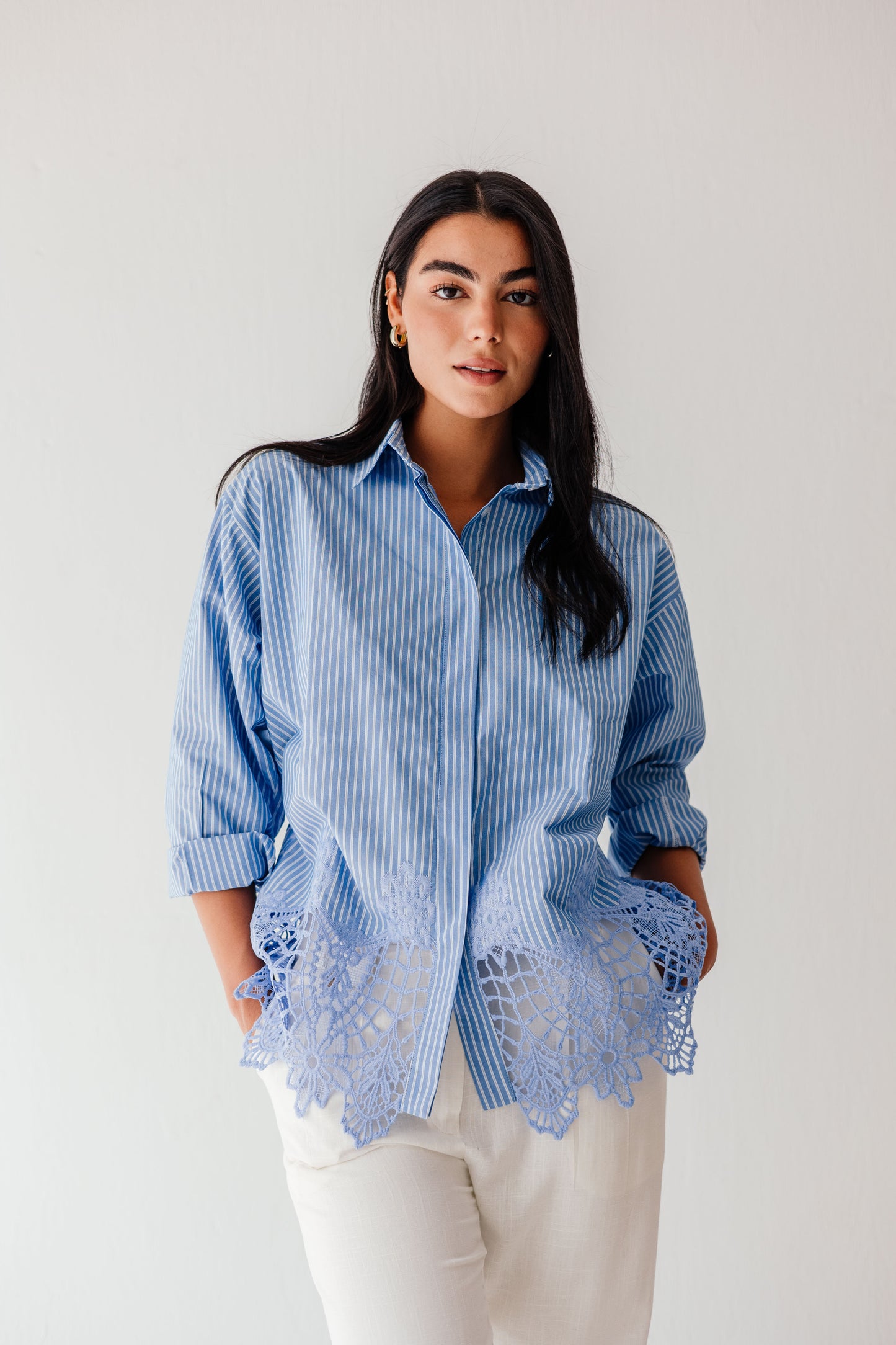 Azure Lace Shirt