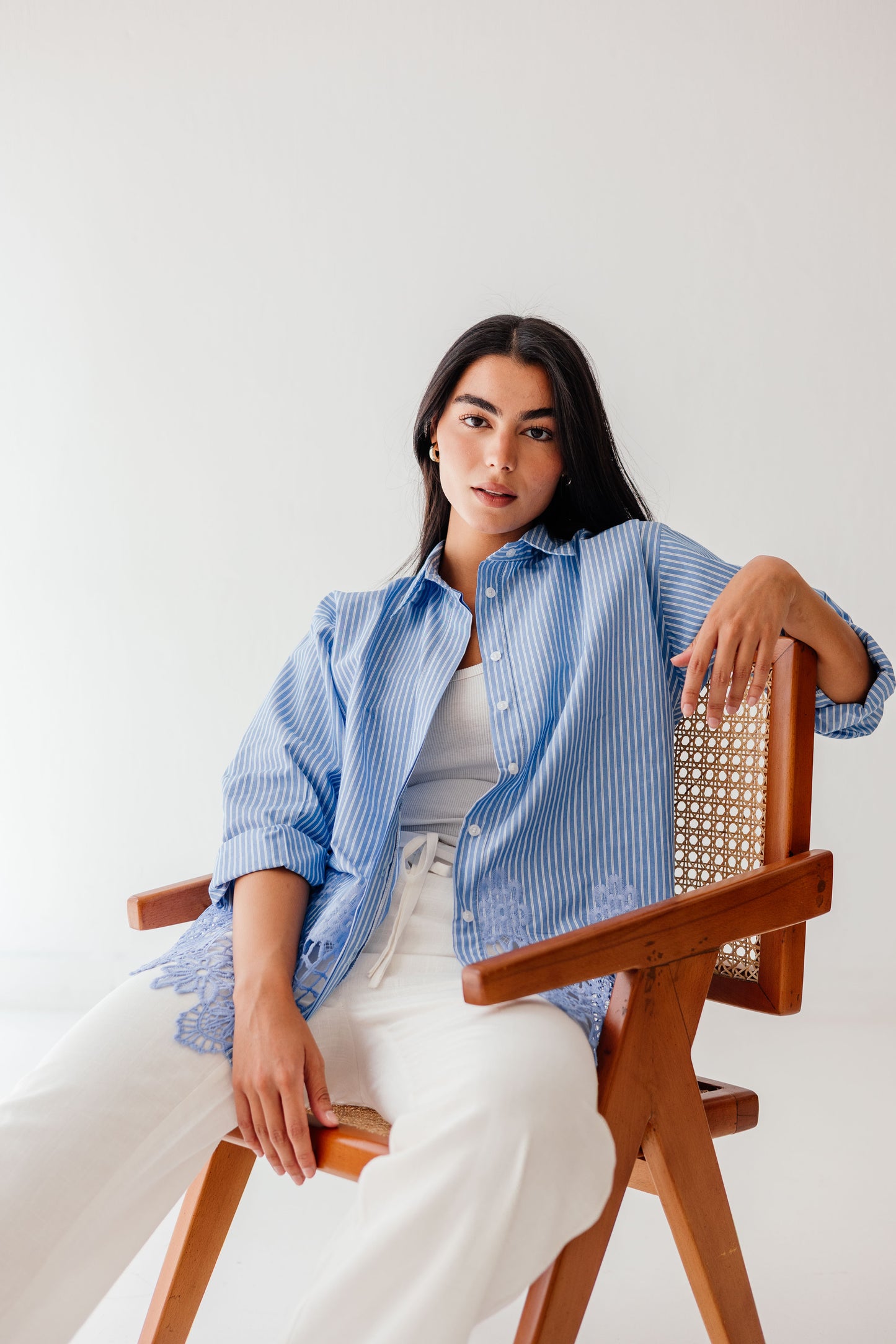 Azure Lace Shirt