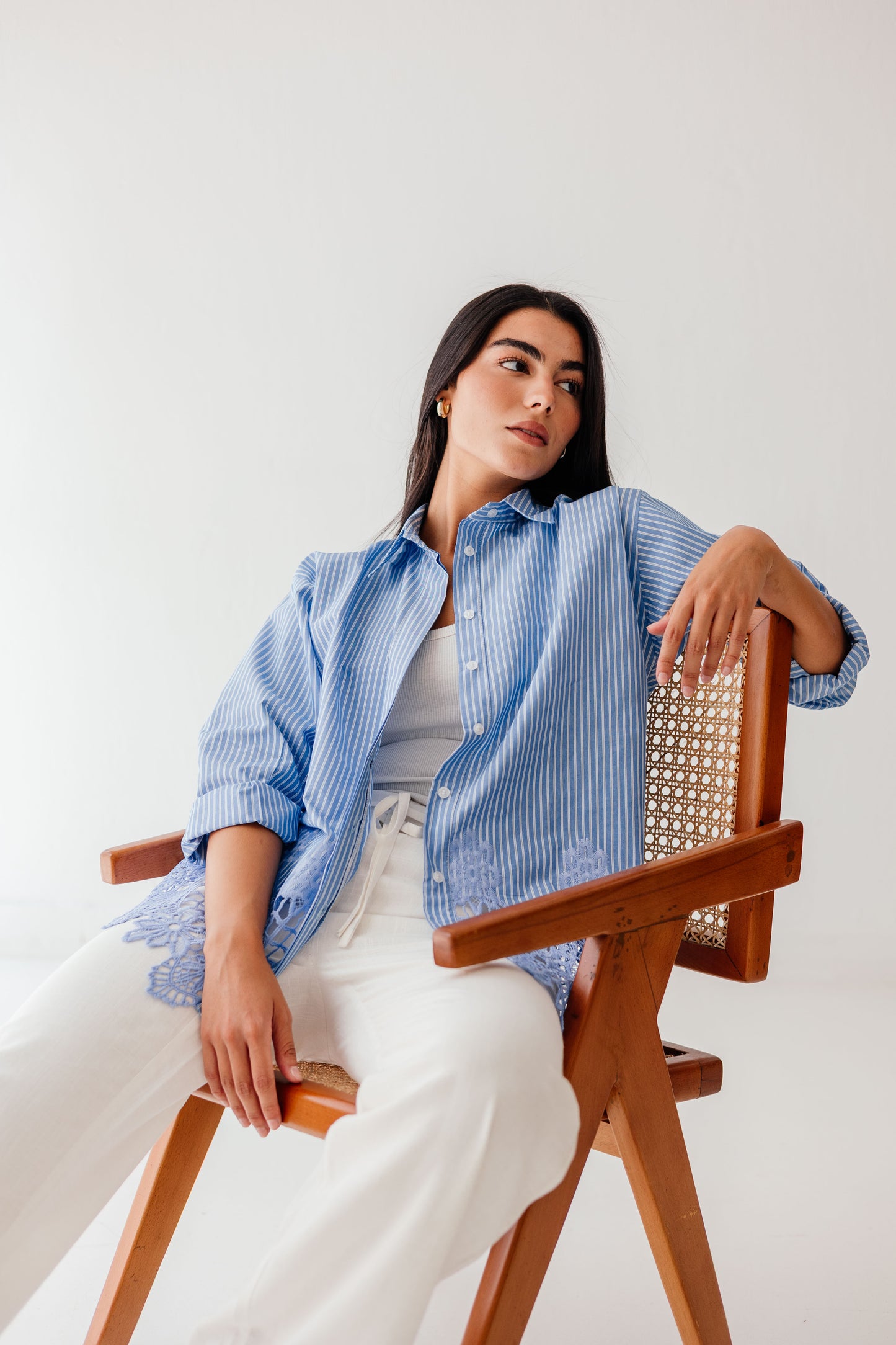 Azure Lace Shirt