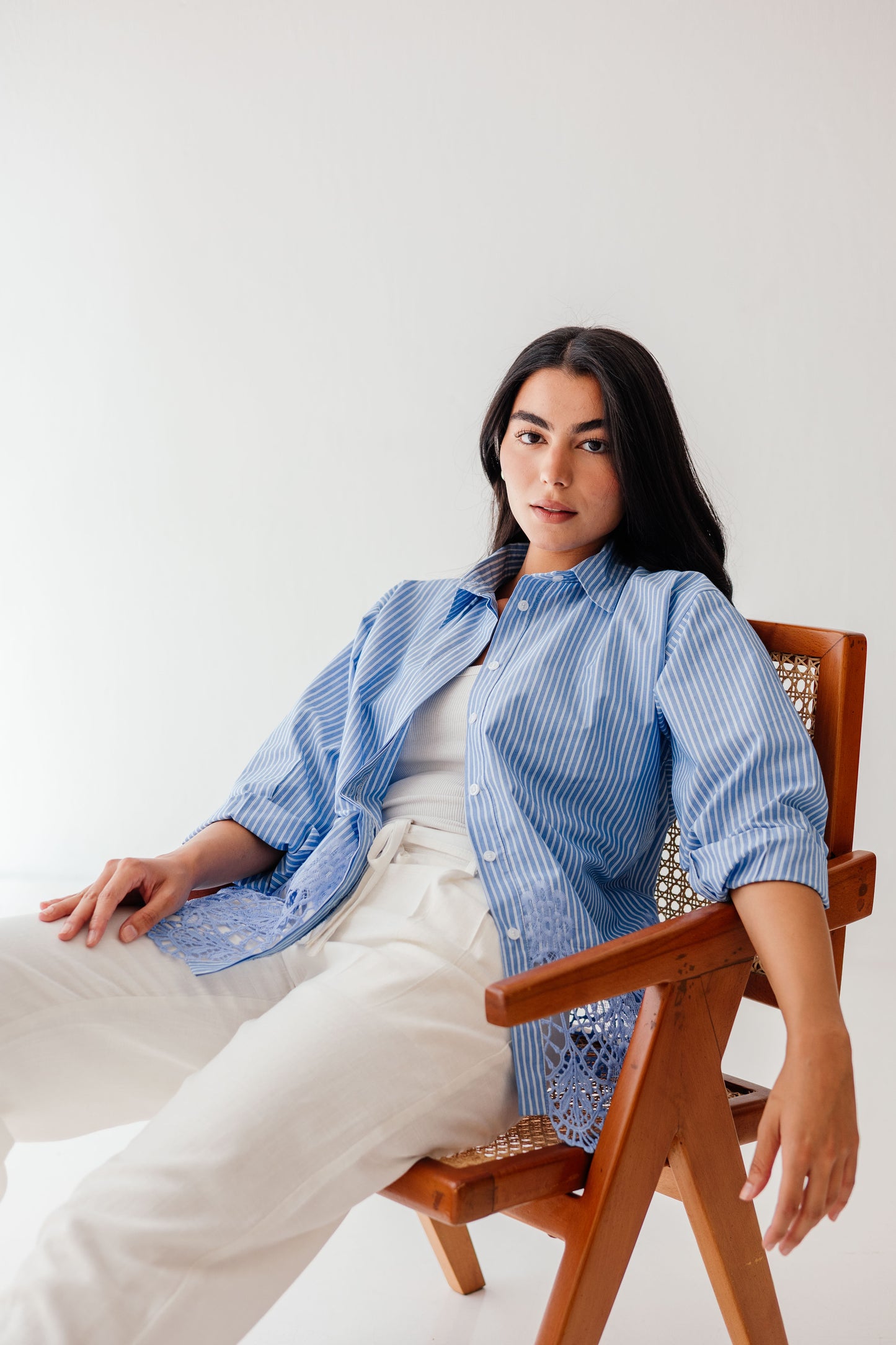 Azure Lace Shirt