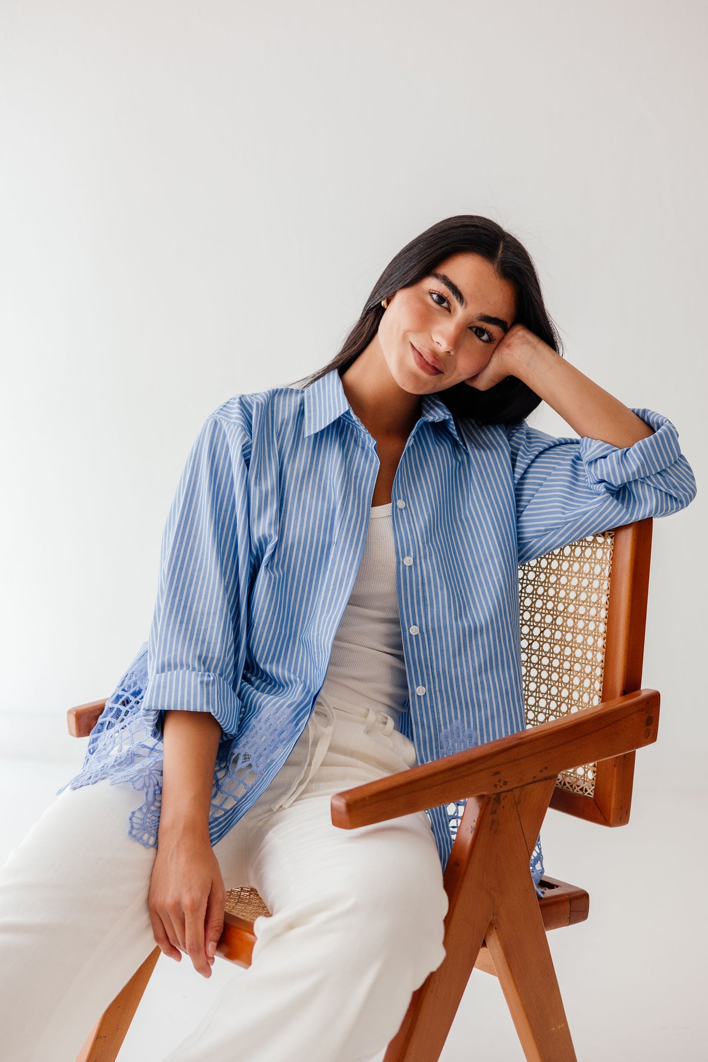 Azure Lace Shirt
