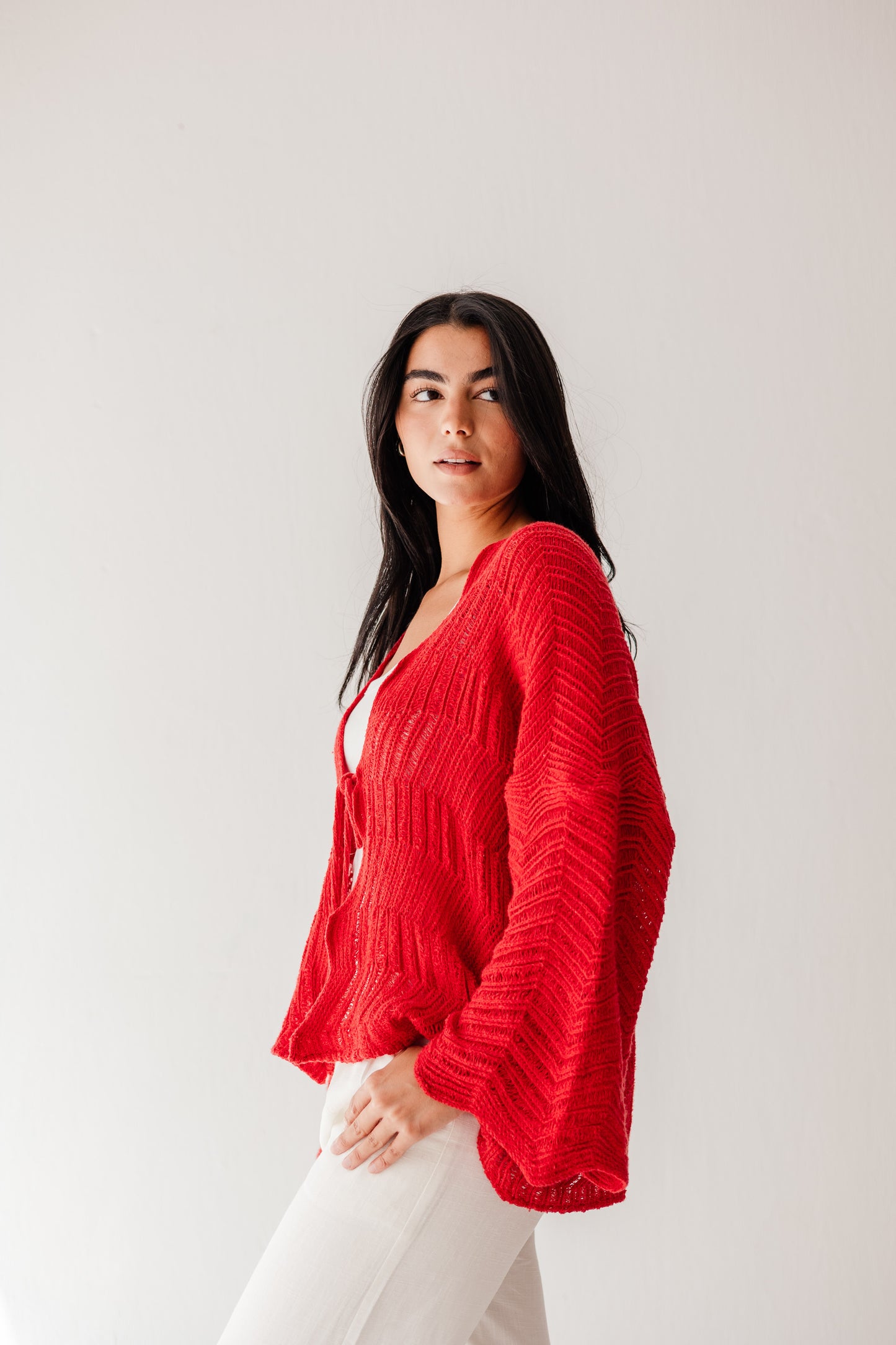 Havana cardigan in Cherry