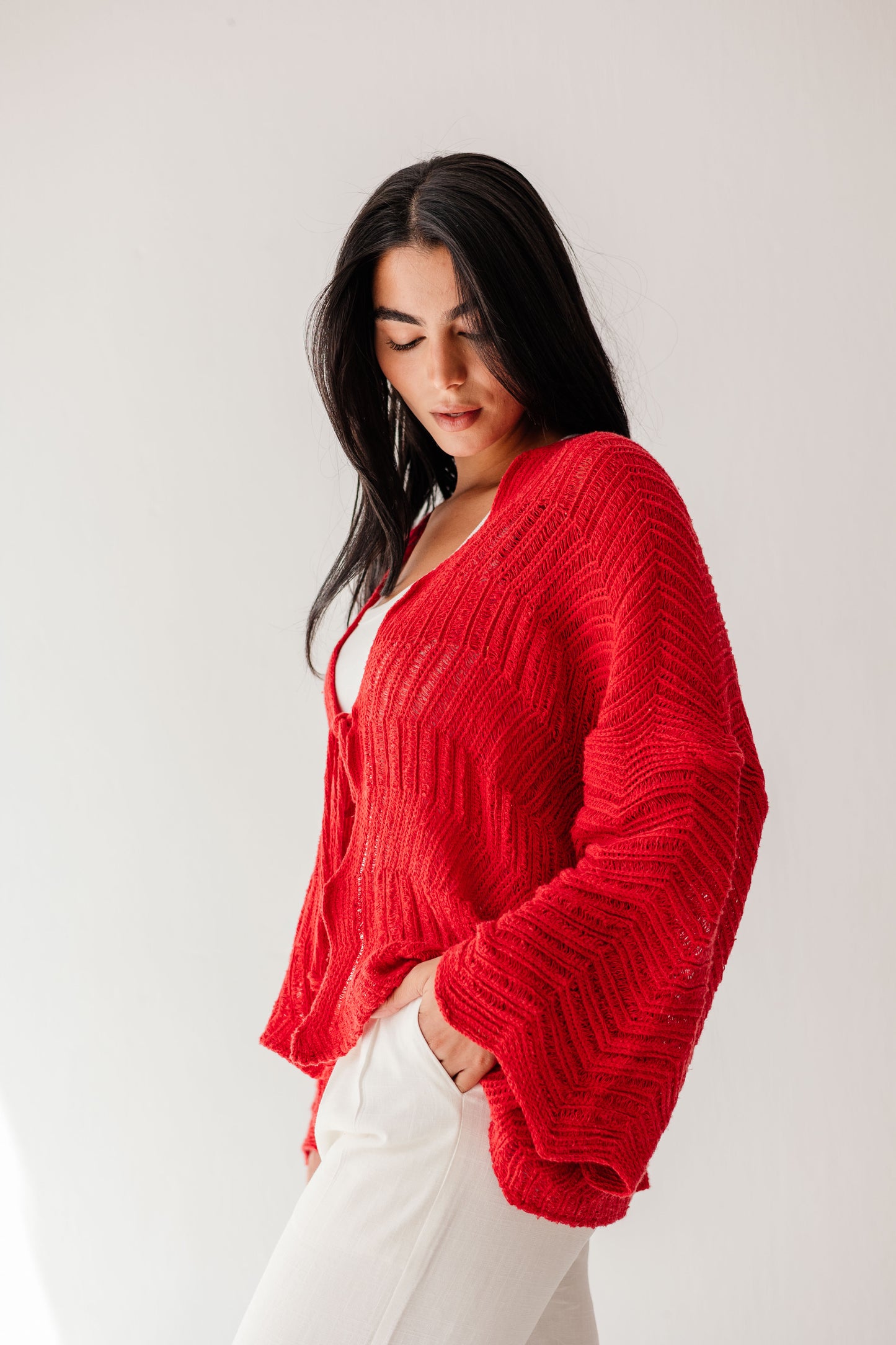 Havana cardigan in Cherry