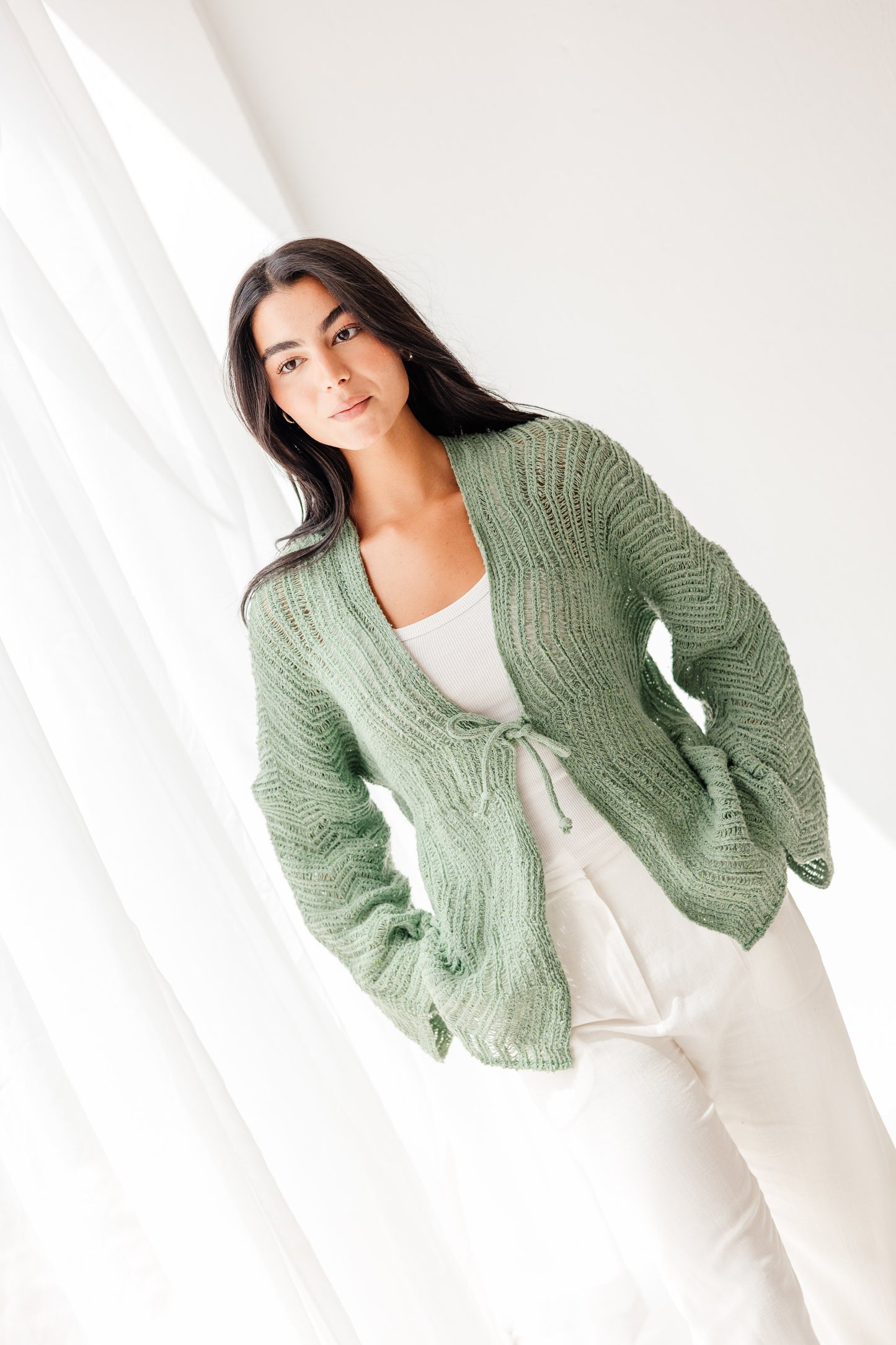 Havana cardigan in Mint