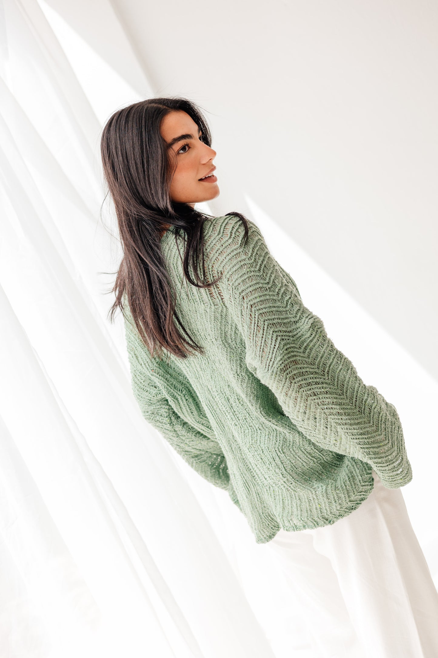 Havana cardigan in Mint