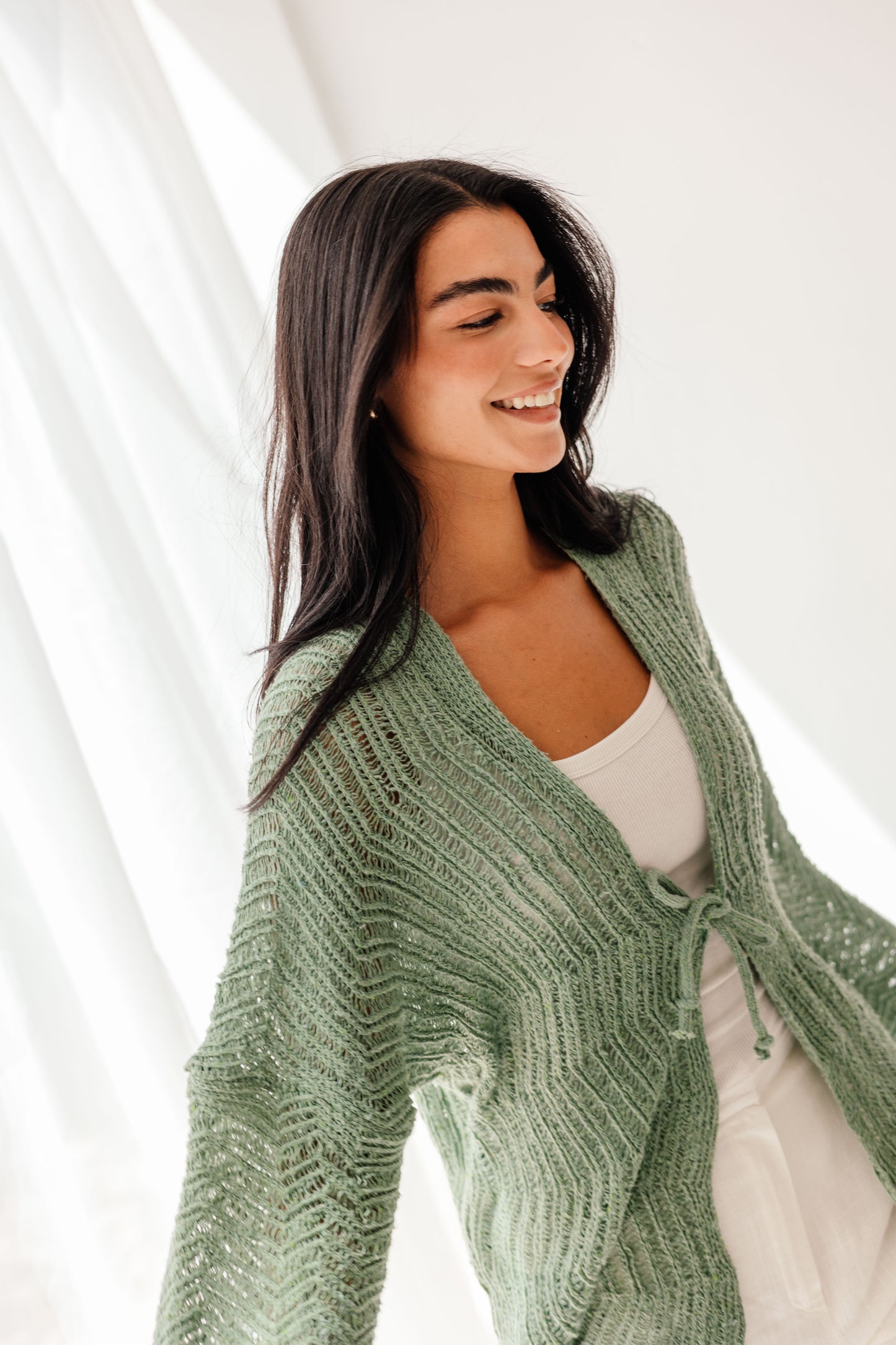 Havana cardigan in Mint