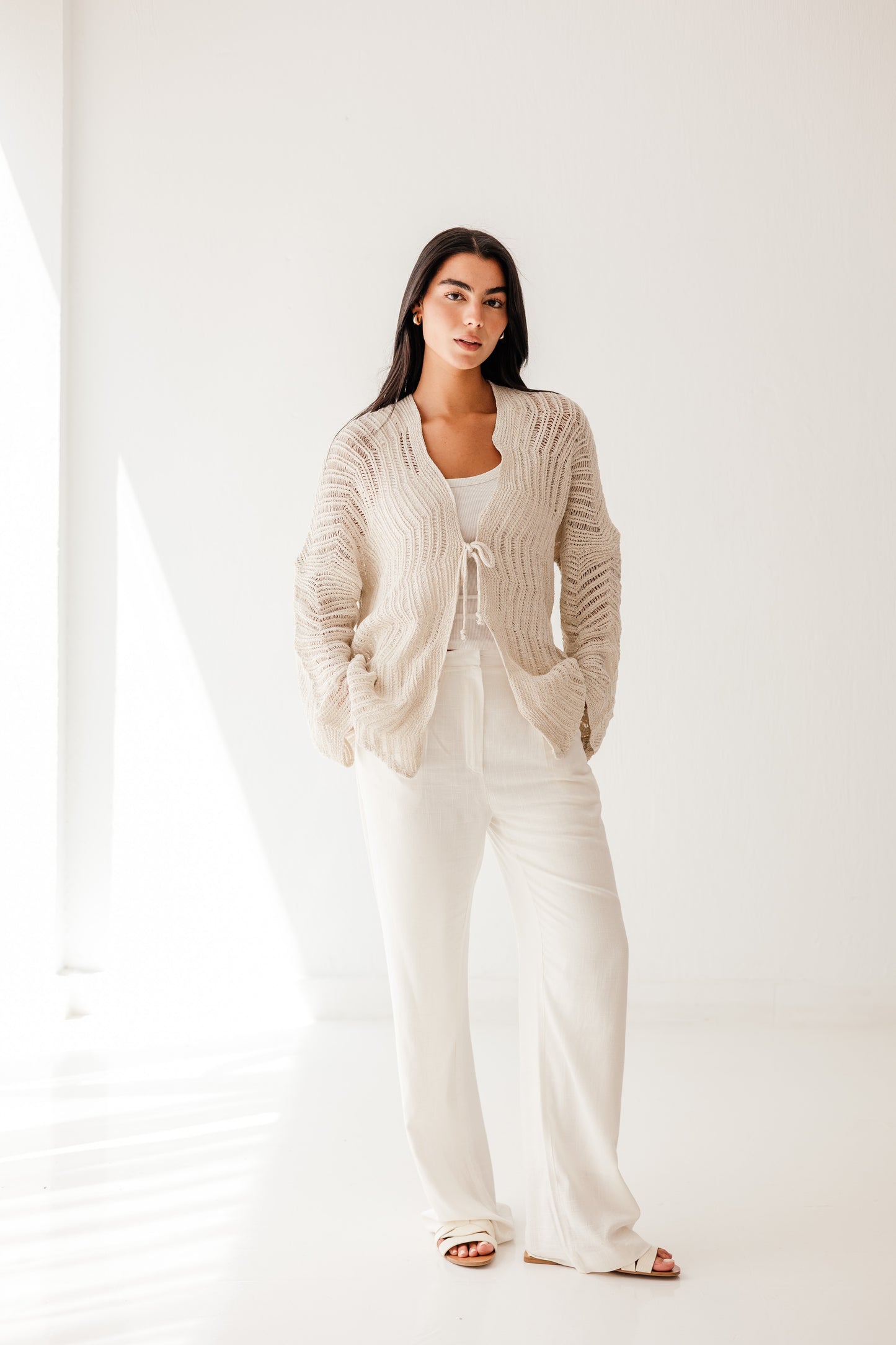 Havana cardigan in Oat