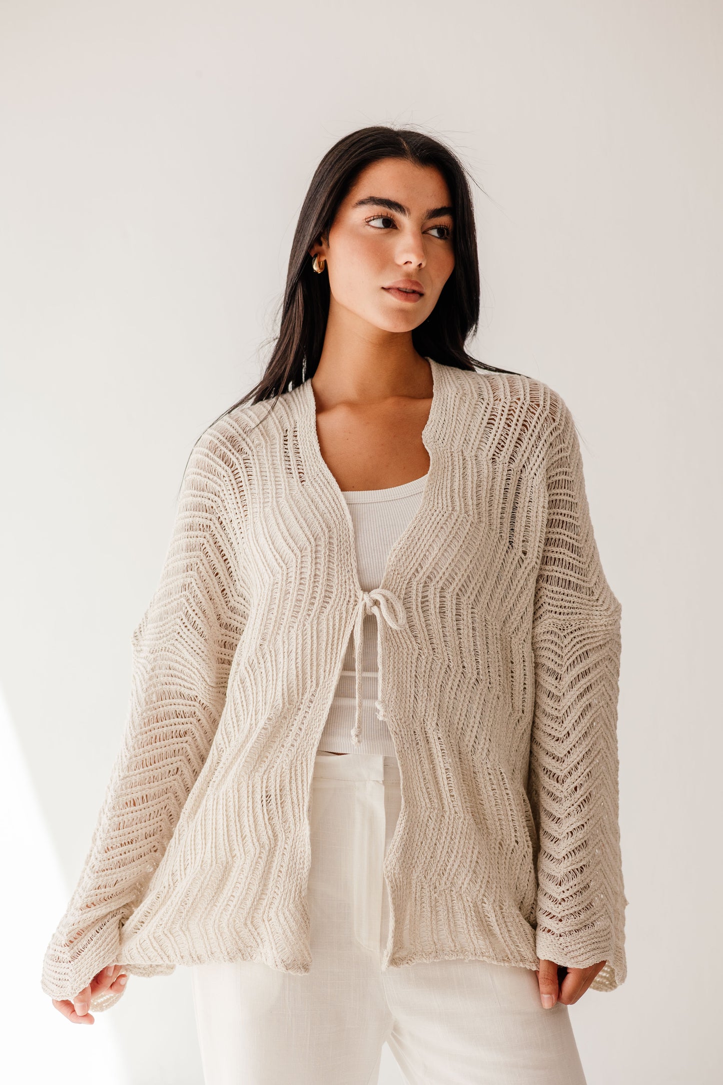 Havana cardigan in Oat