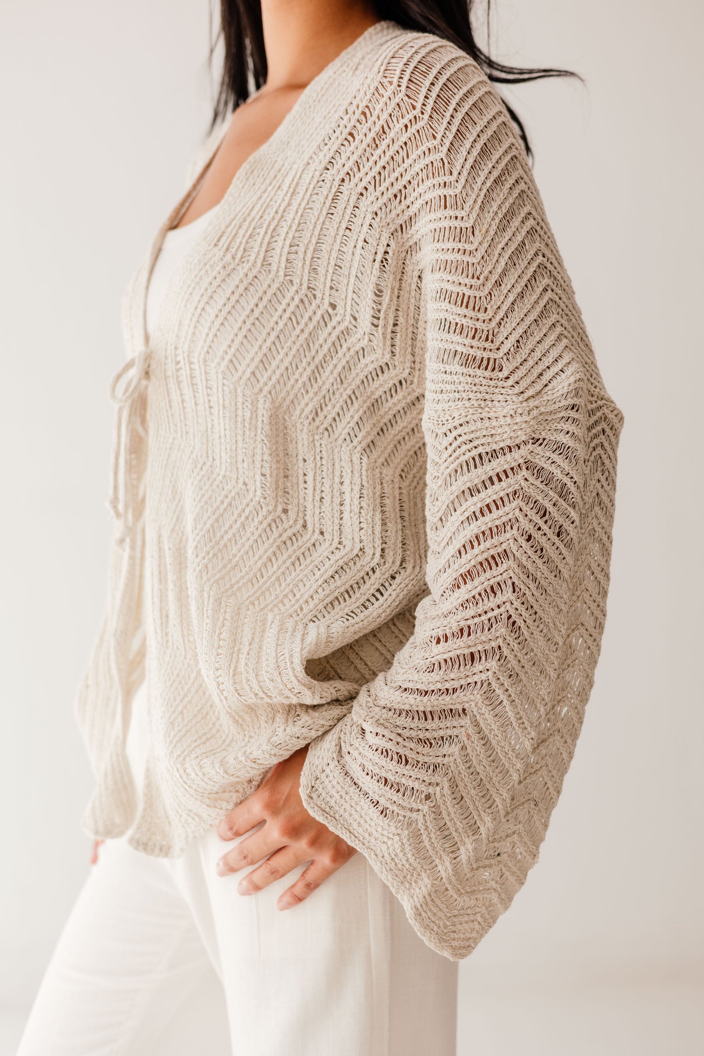 Havana cardigan in Oat