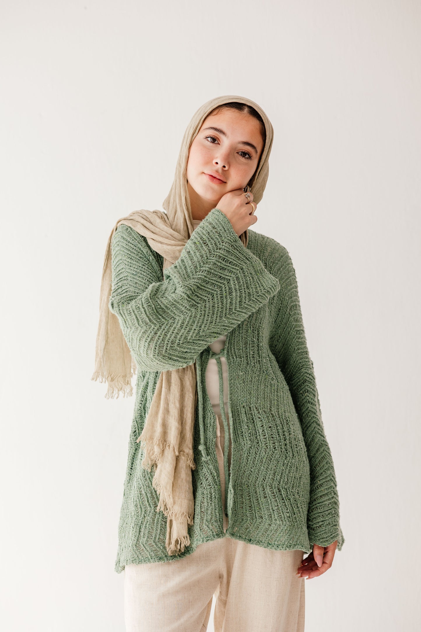 Havana cardigan in Mint