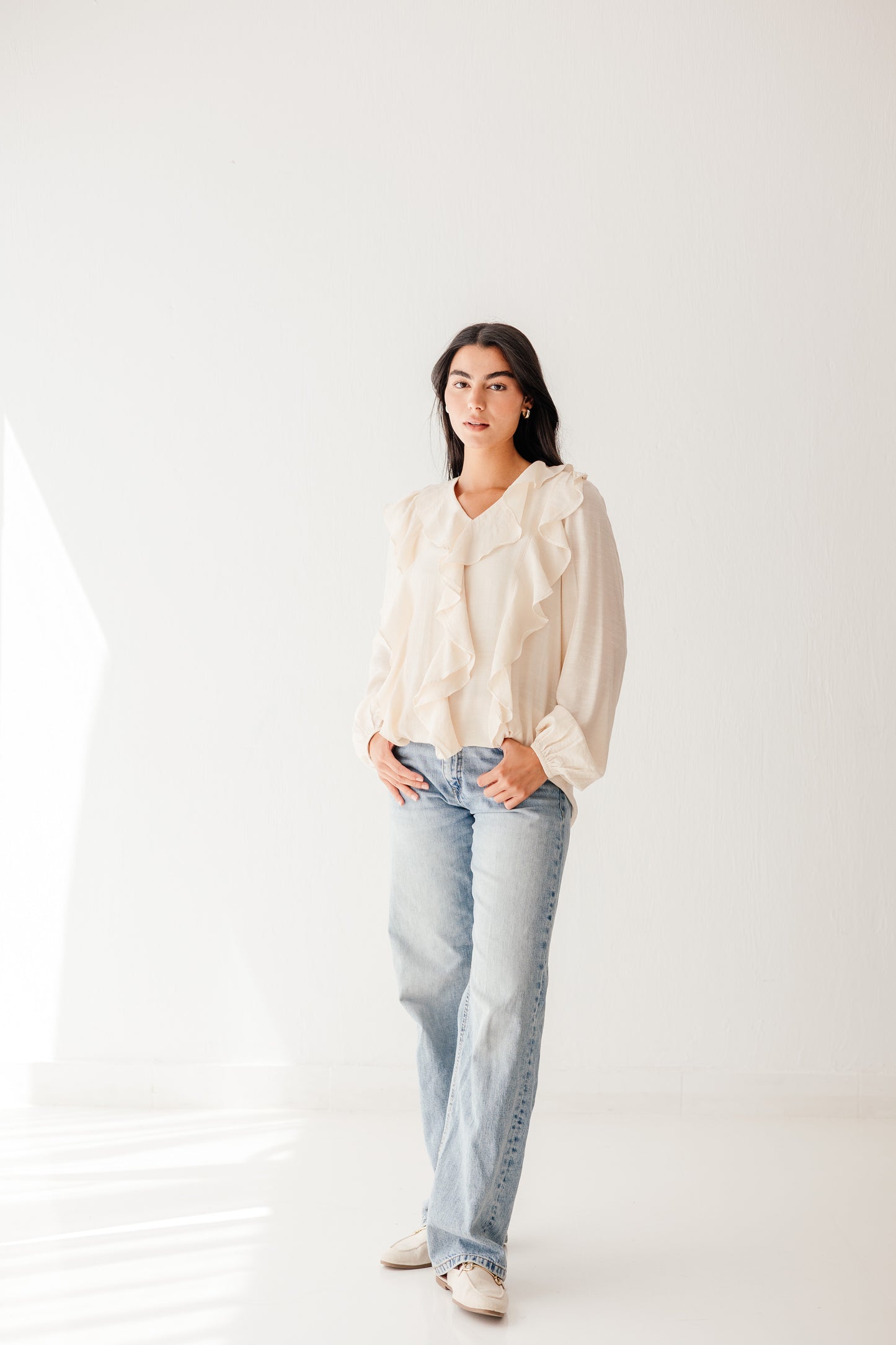 Riviera Blouse in beige