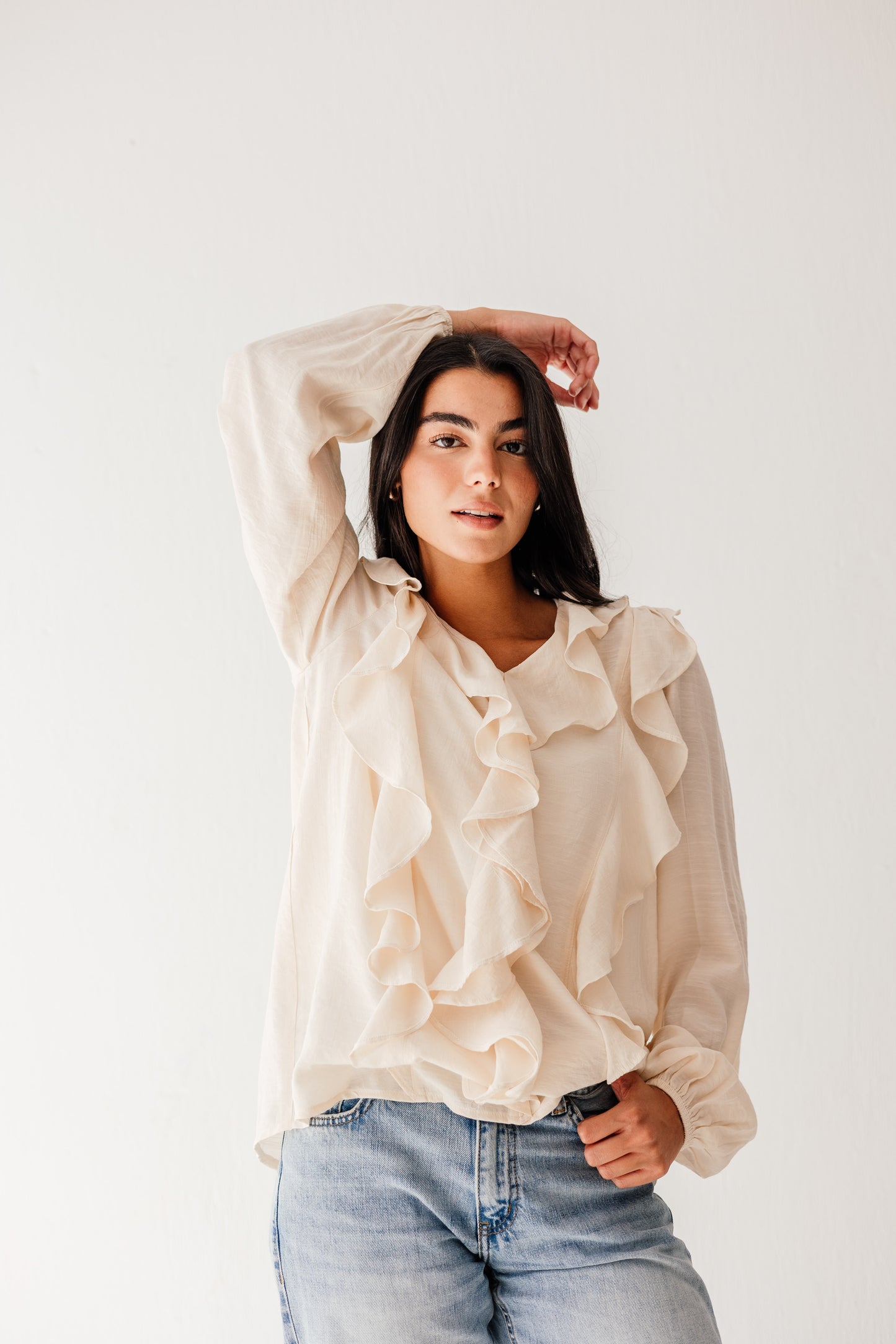Riviera Blouse in beige