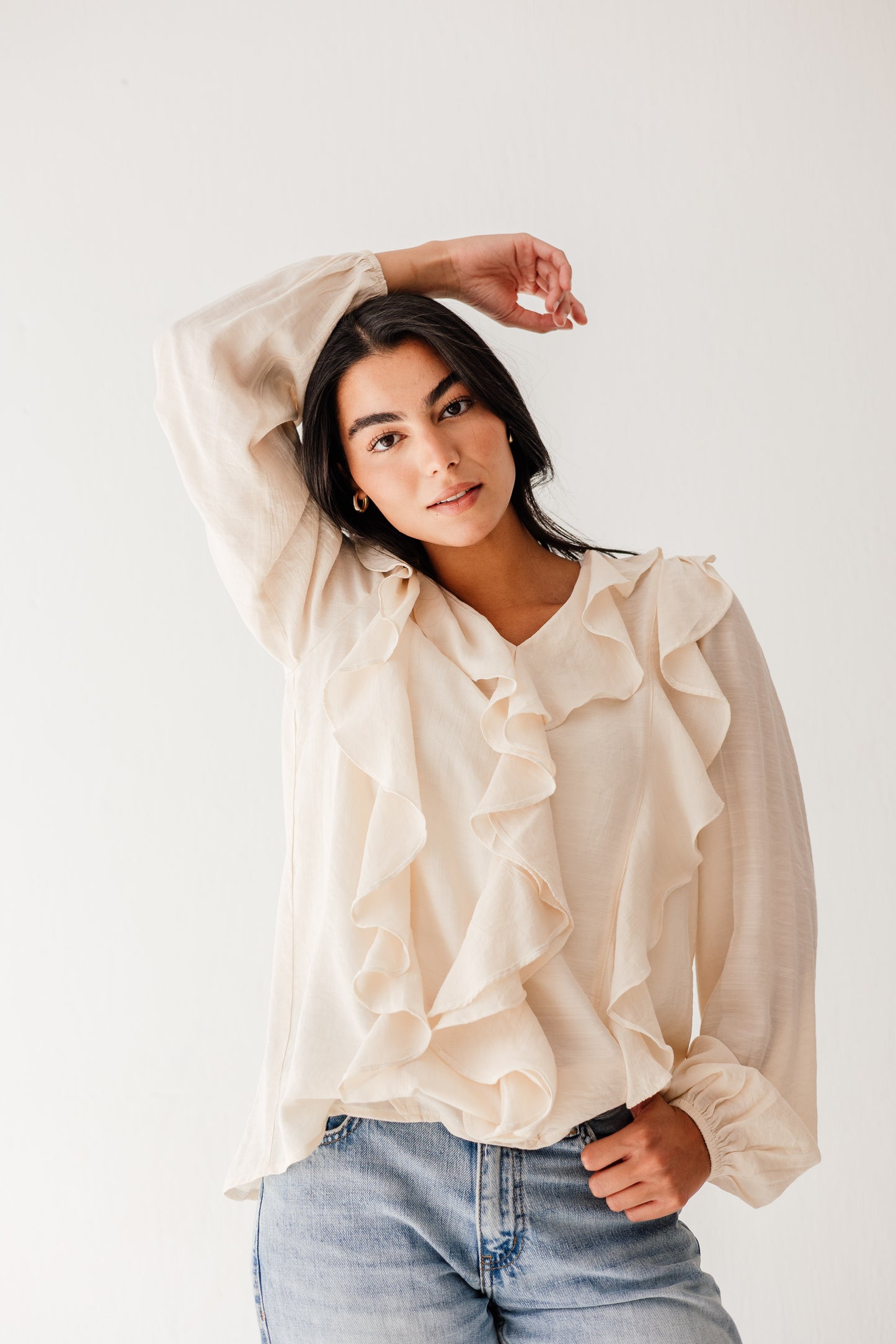 Riviera Blouse in beige