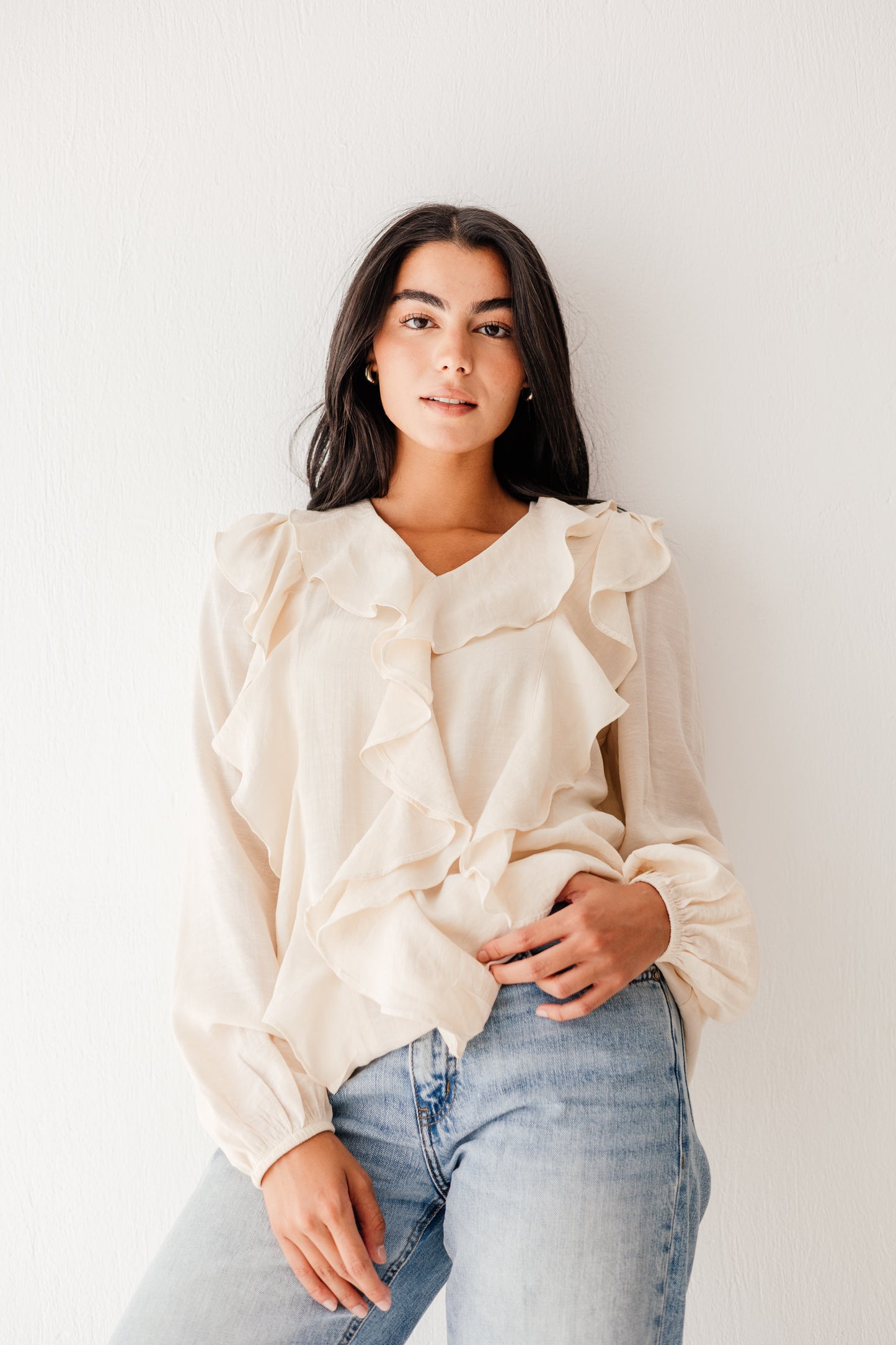 Riviera Blouse in beige