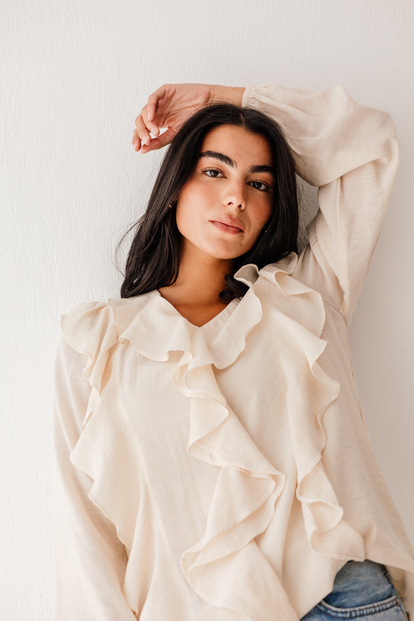Riviera Blouse in beige