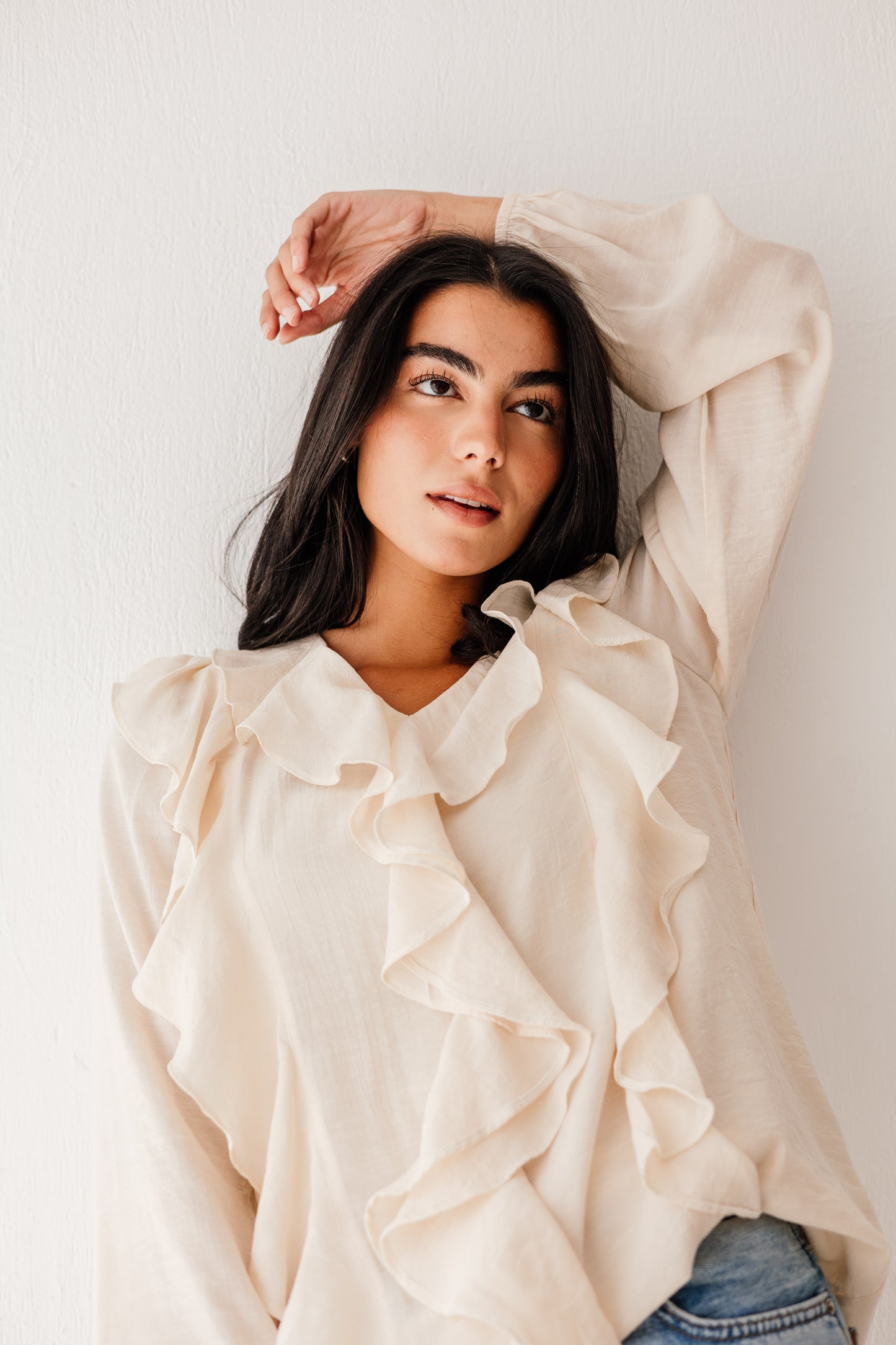 Riviera Blouse in beige