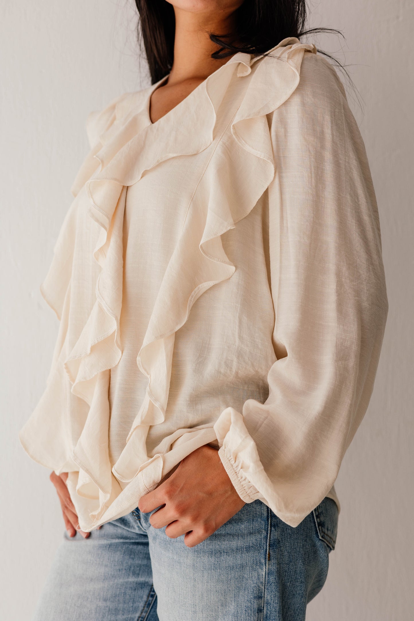 Riviera Blouse in beige