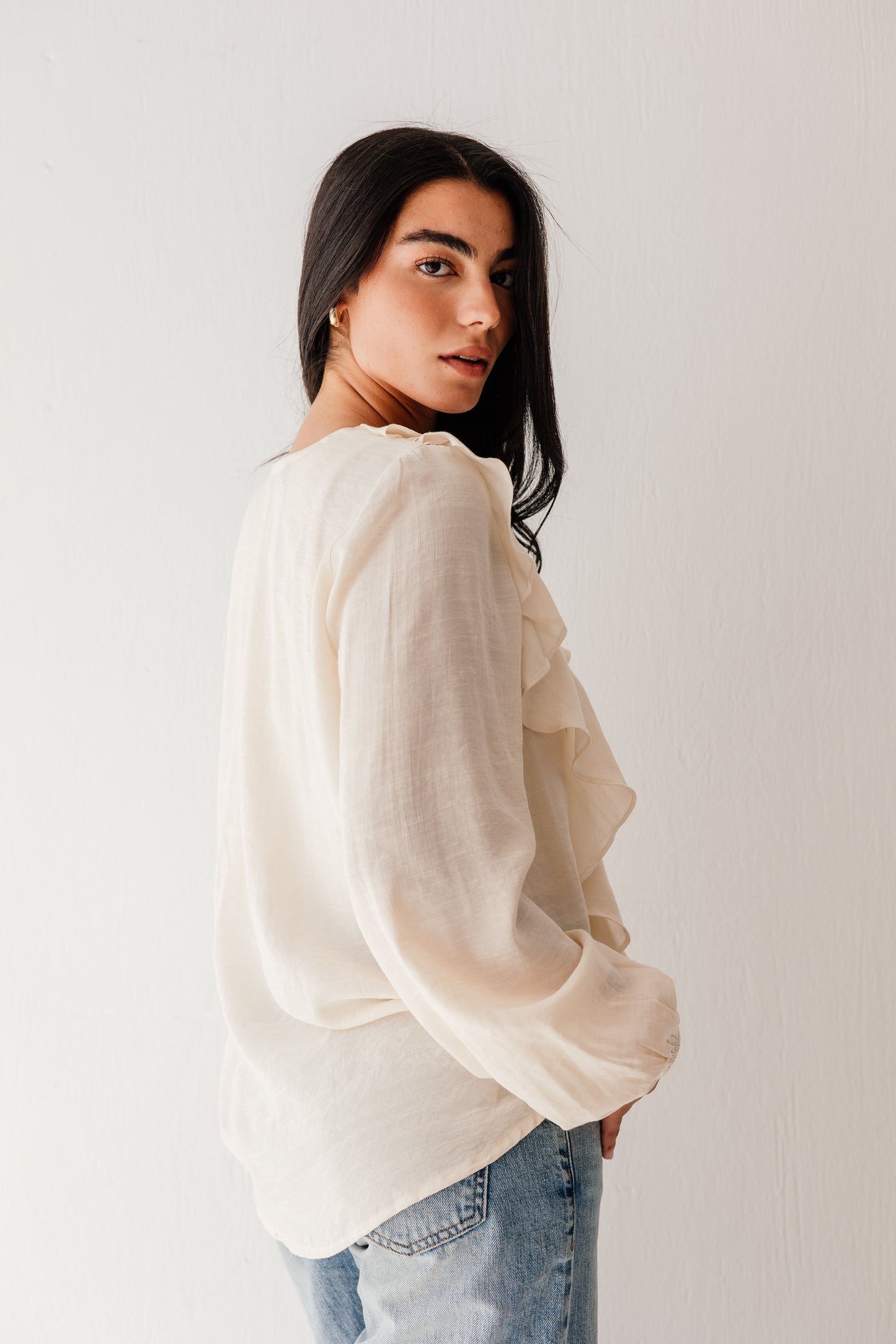 Riviera Blouse in beige