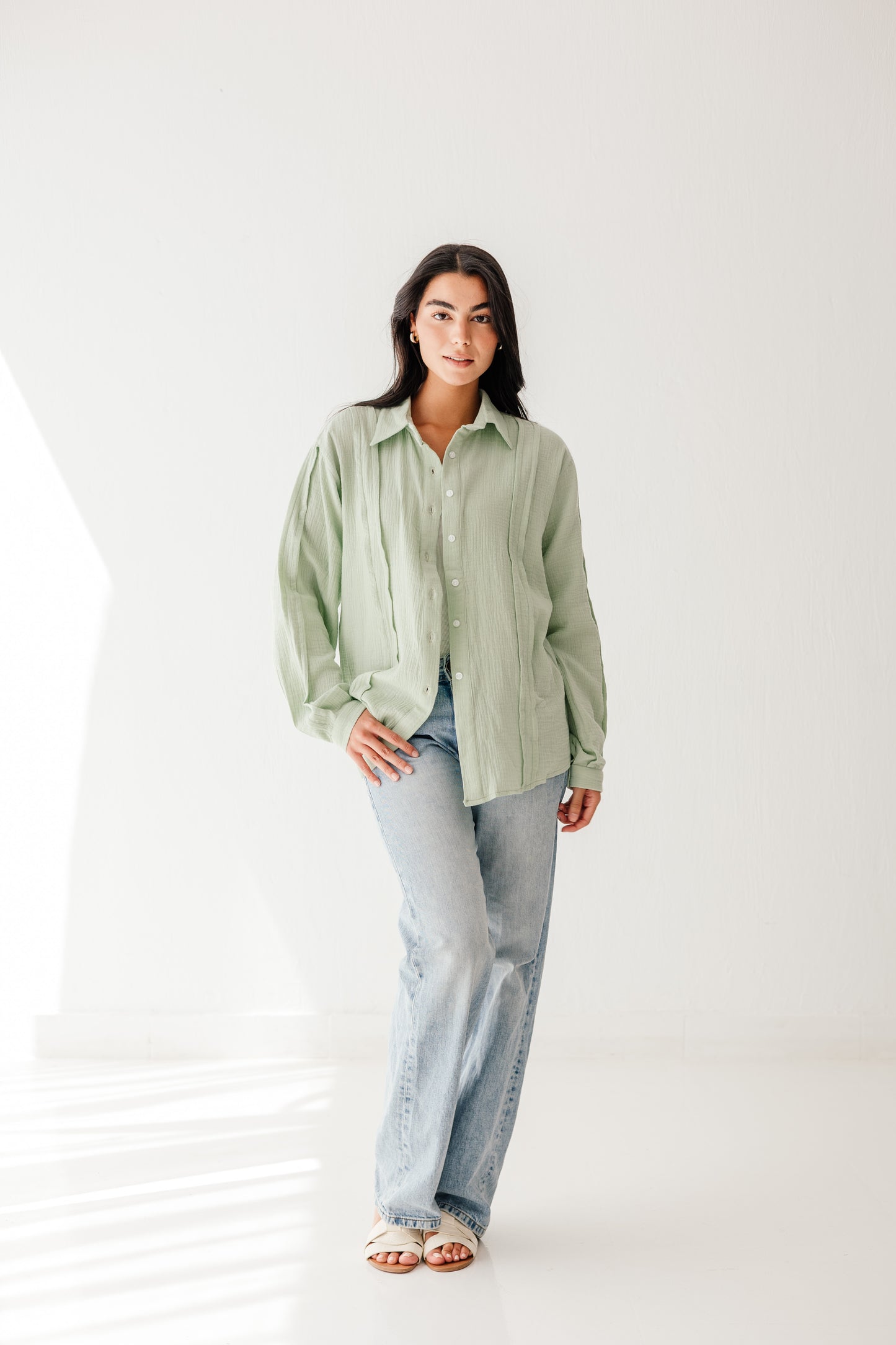 Sunelle Shirt in Pastel green