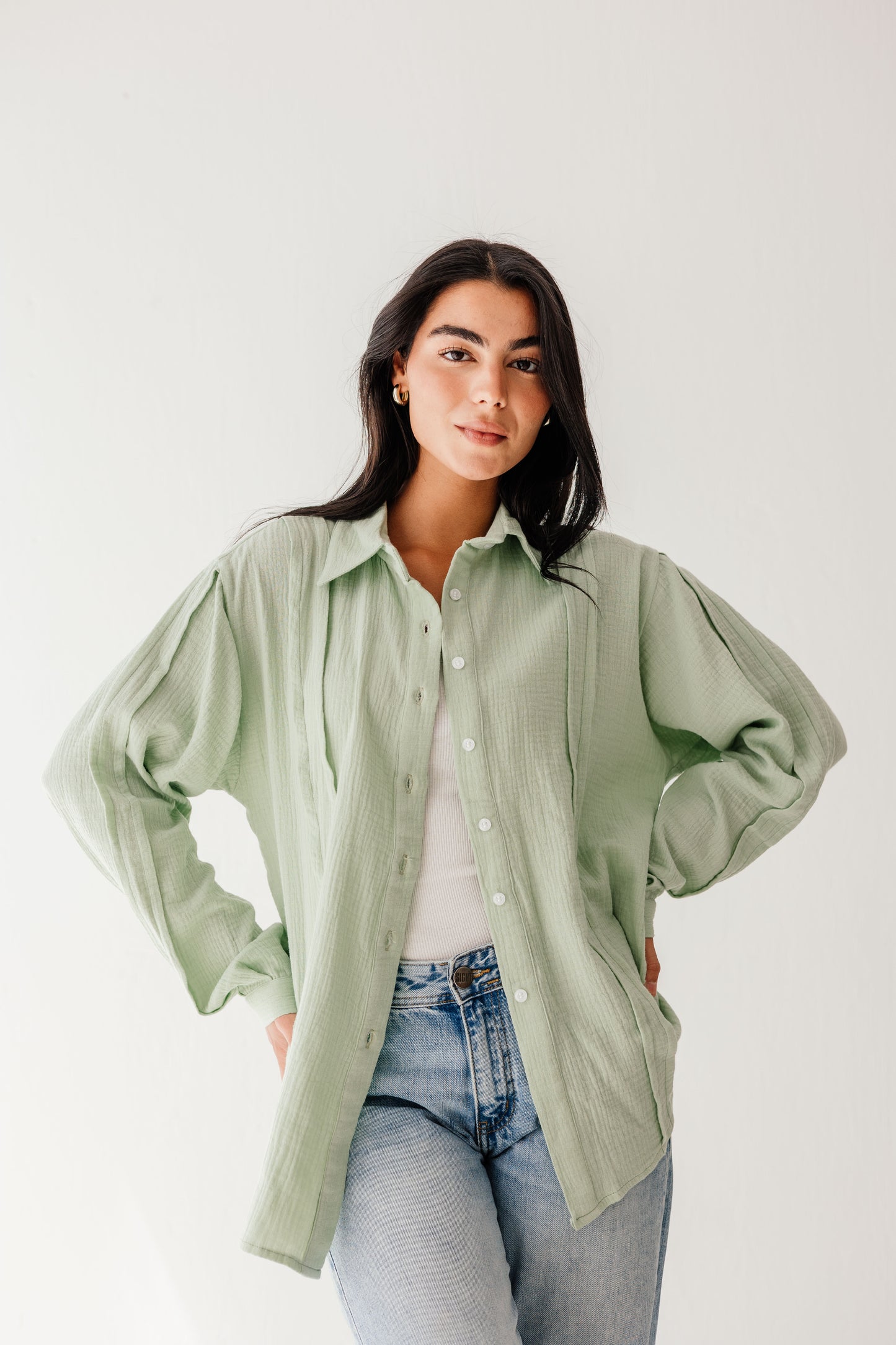 Sunelle Shirt in Pastel green