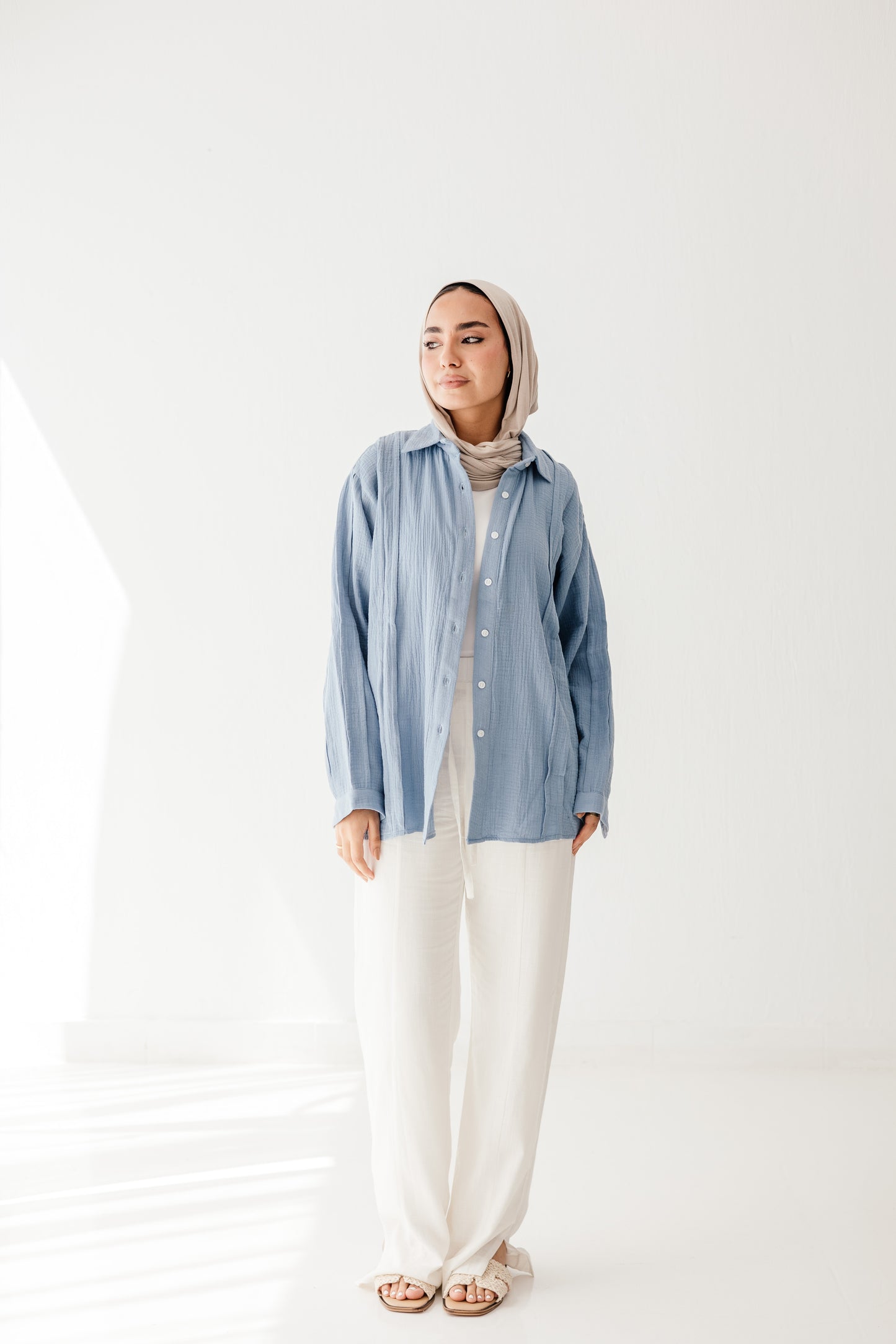 Sunelle Shirt in Steel blue