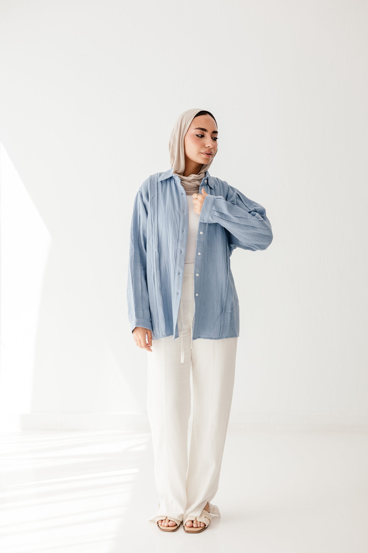 Sunelle Shirt in Steel blue