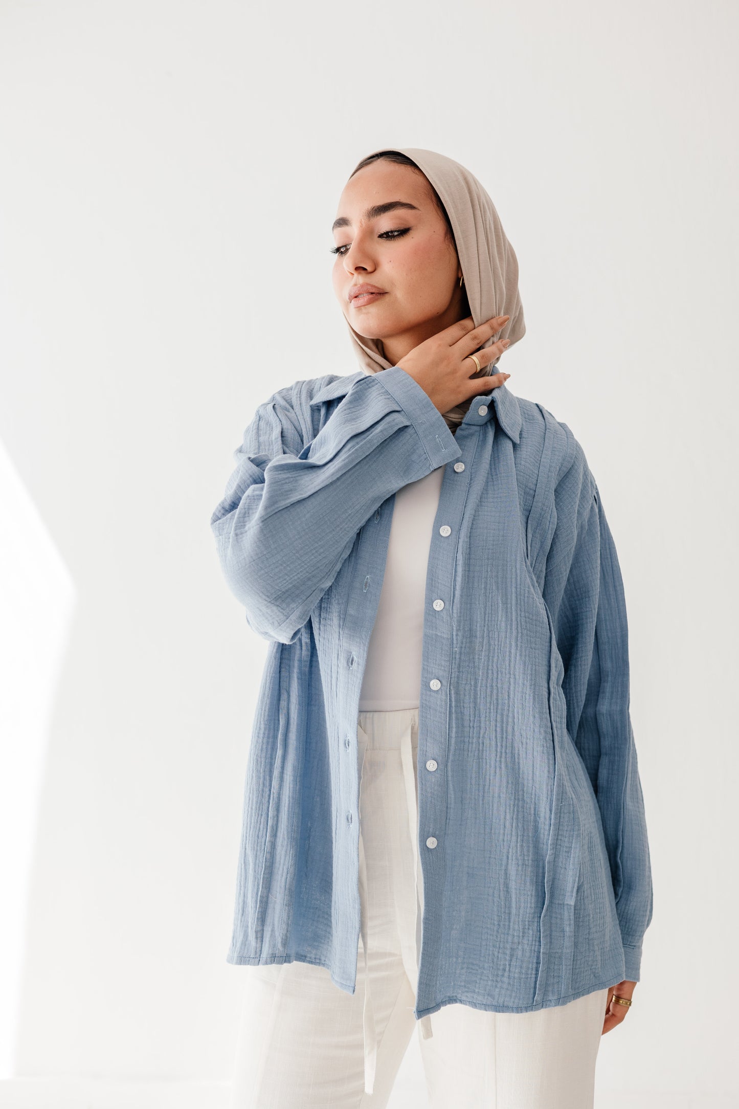 Sunelle Shirt in Steel blue