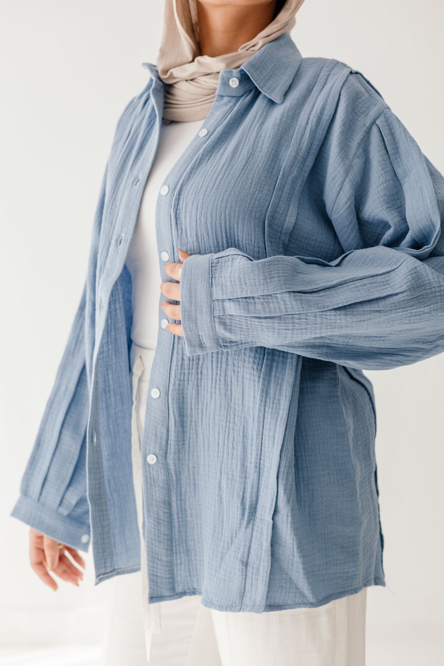 Sunelle Shirt in Steel blue