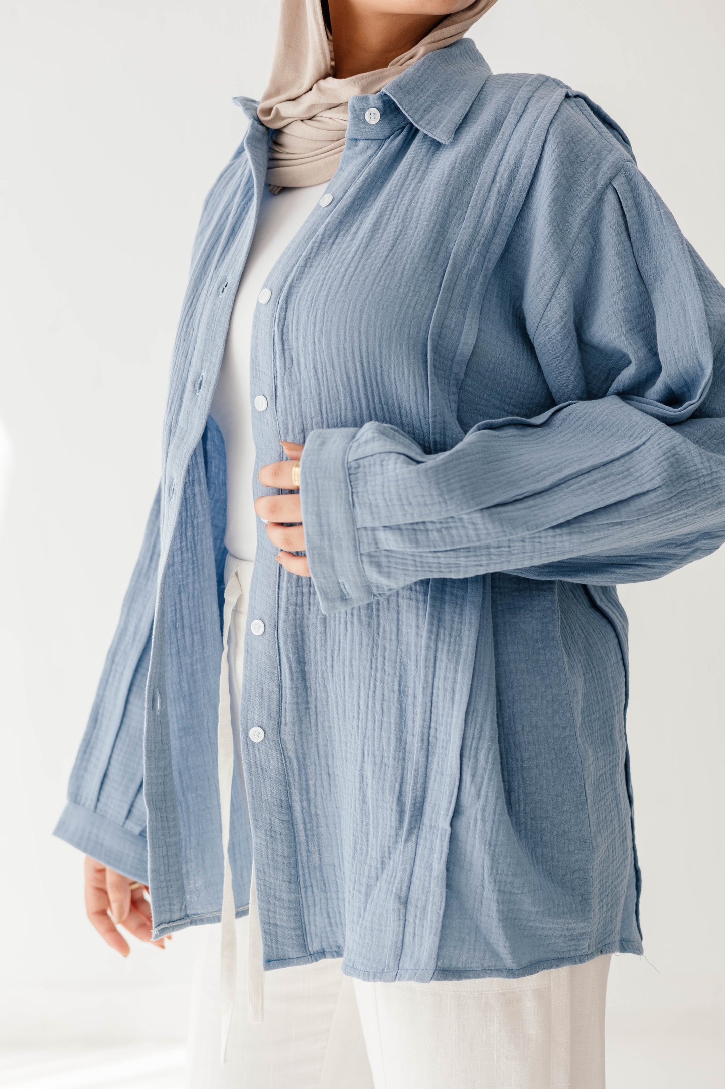Sunelle Shirt in Steel blue