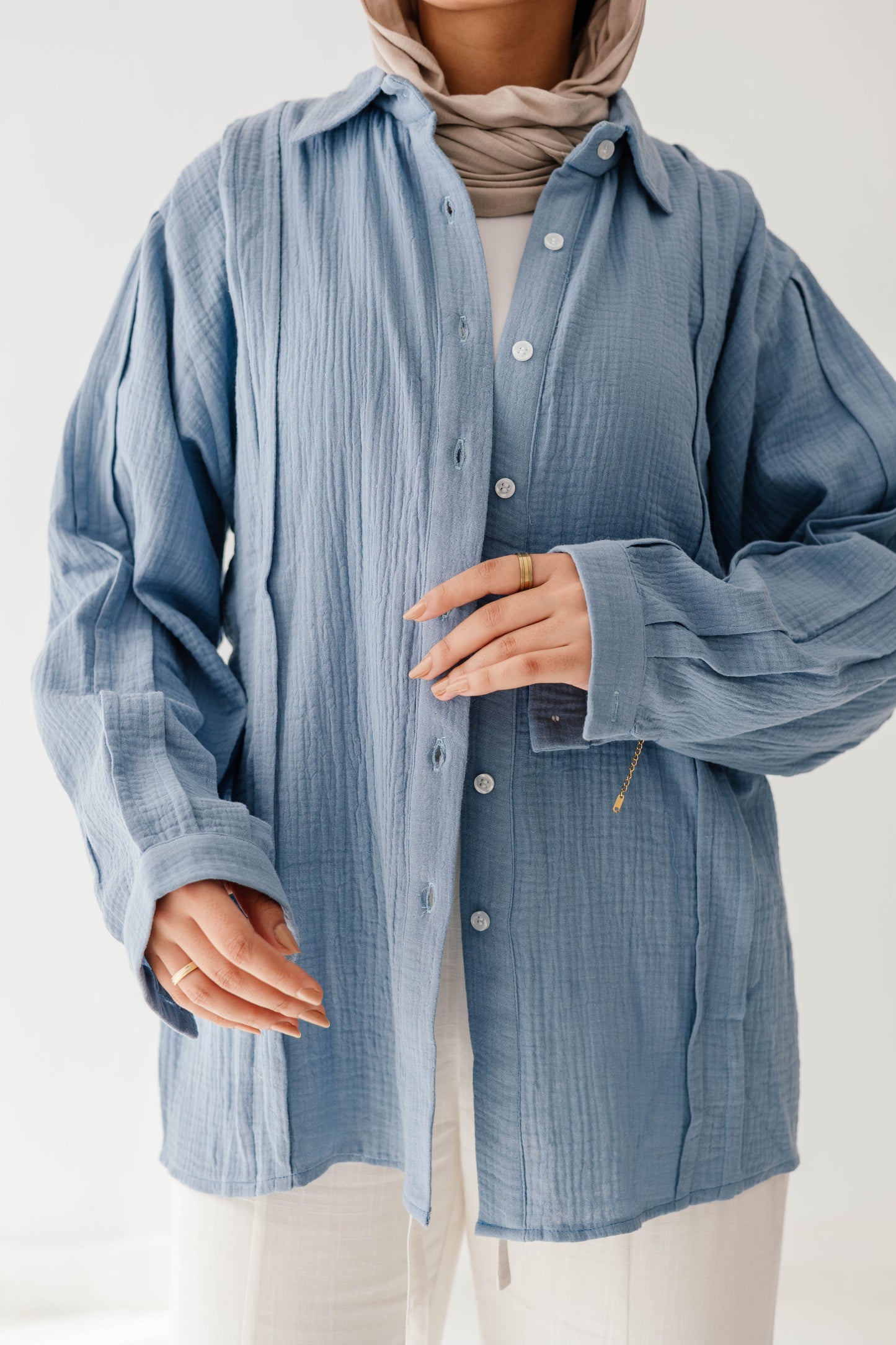 Sunelle Shirt in Steel blue