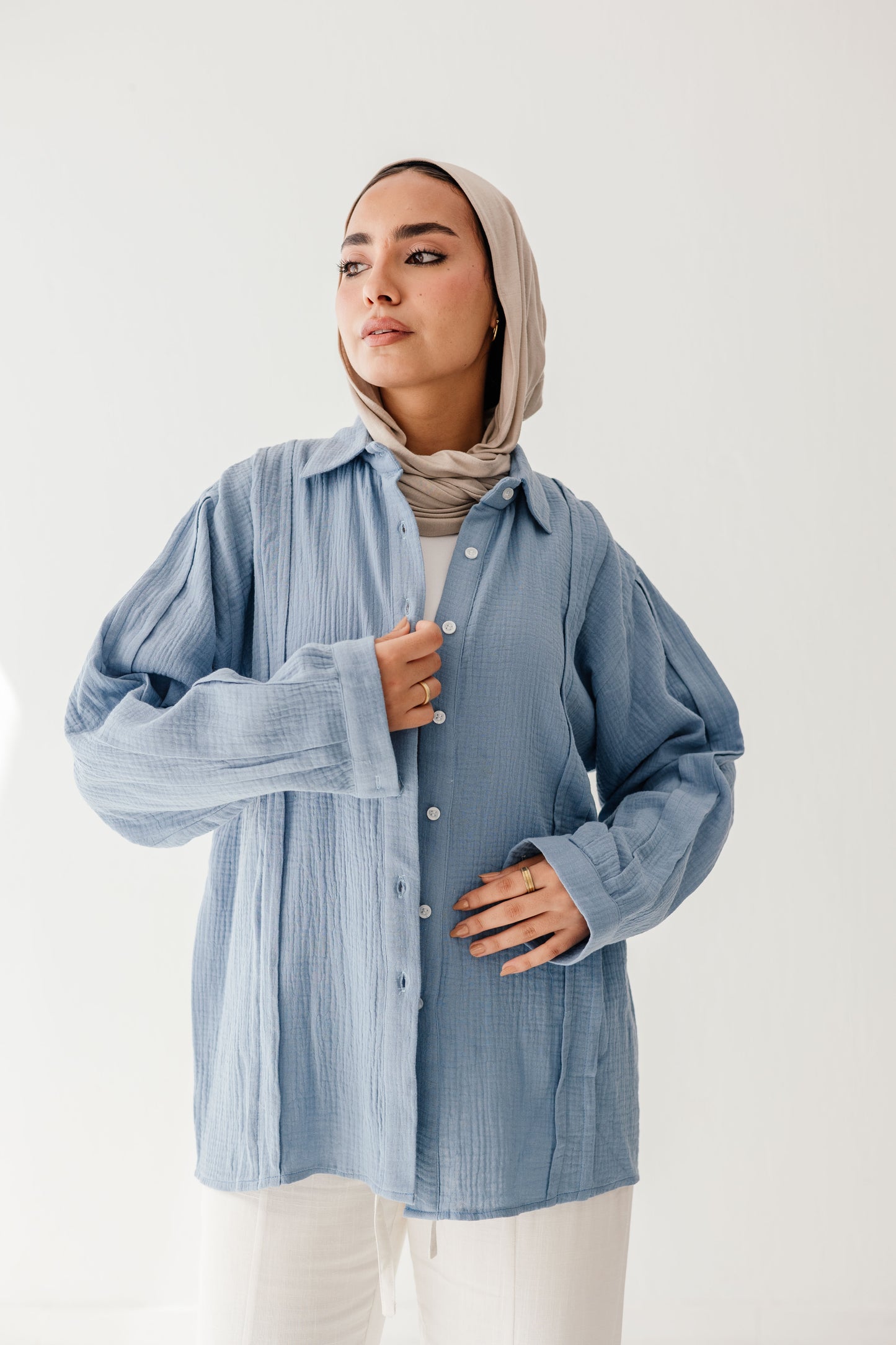 Sunelle Shirt in Steel blue