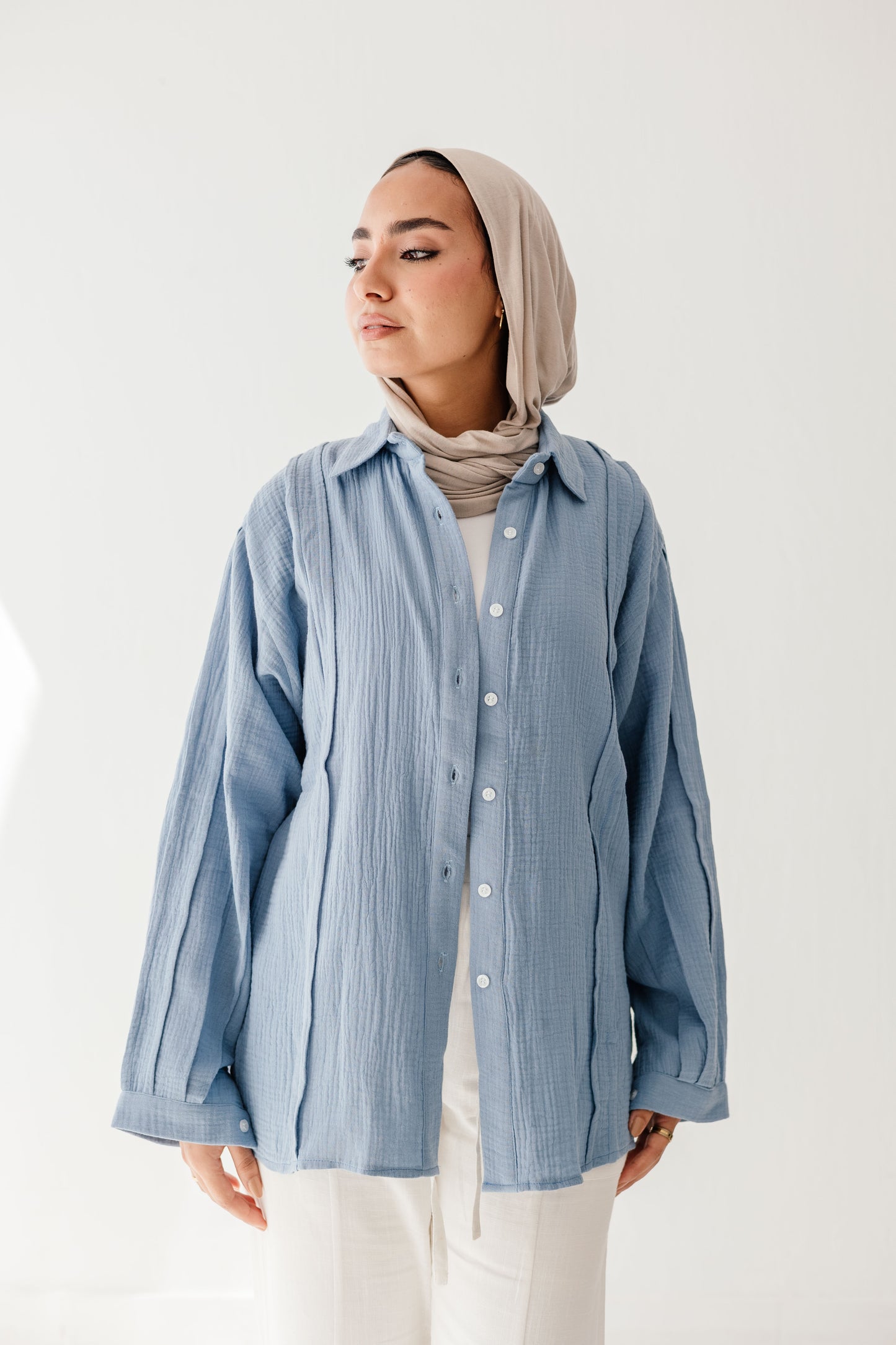 Sunelle Shirt in Steel blue