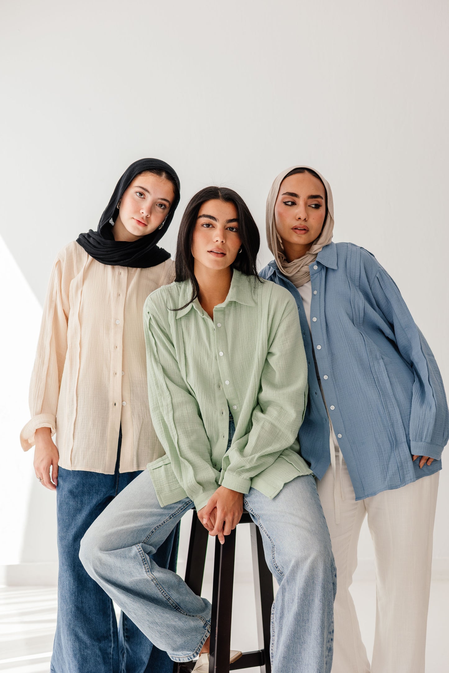 Sunelle Shirt in Steel blue