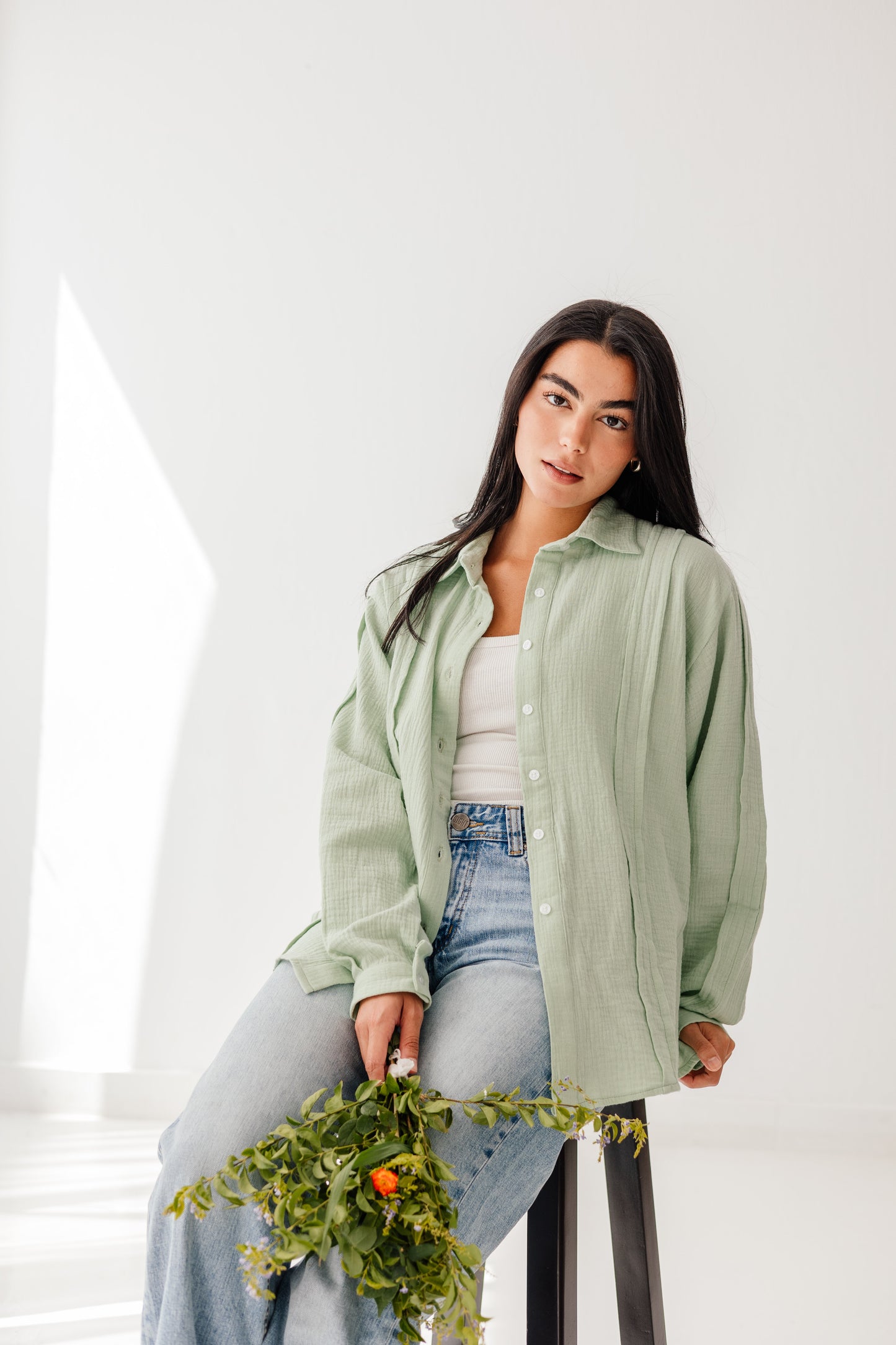 Sunelle Shirt in Pastel green
