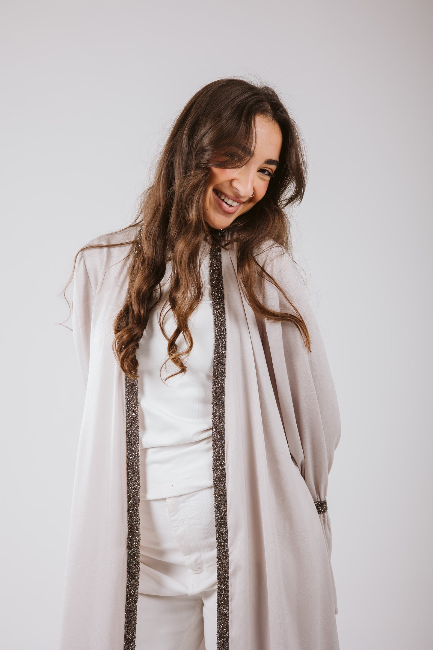 Layal Kaftan in Gray