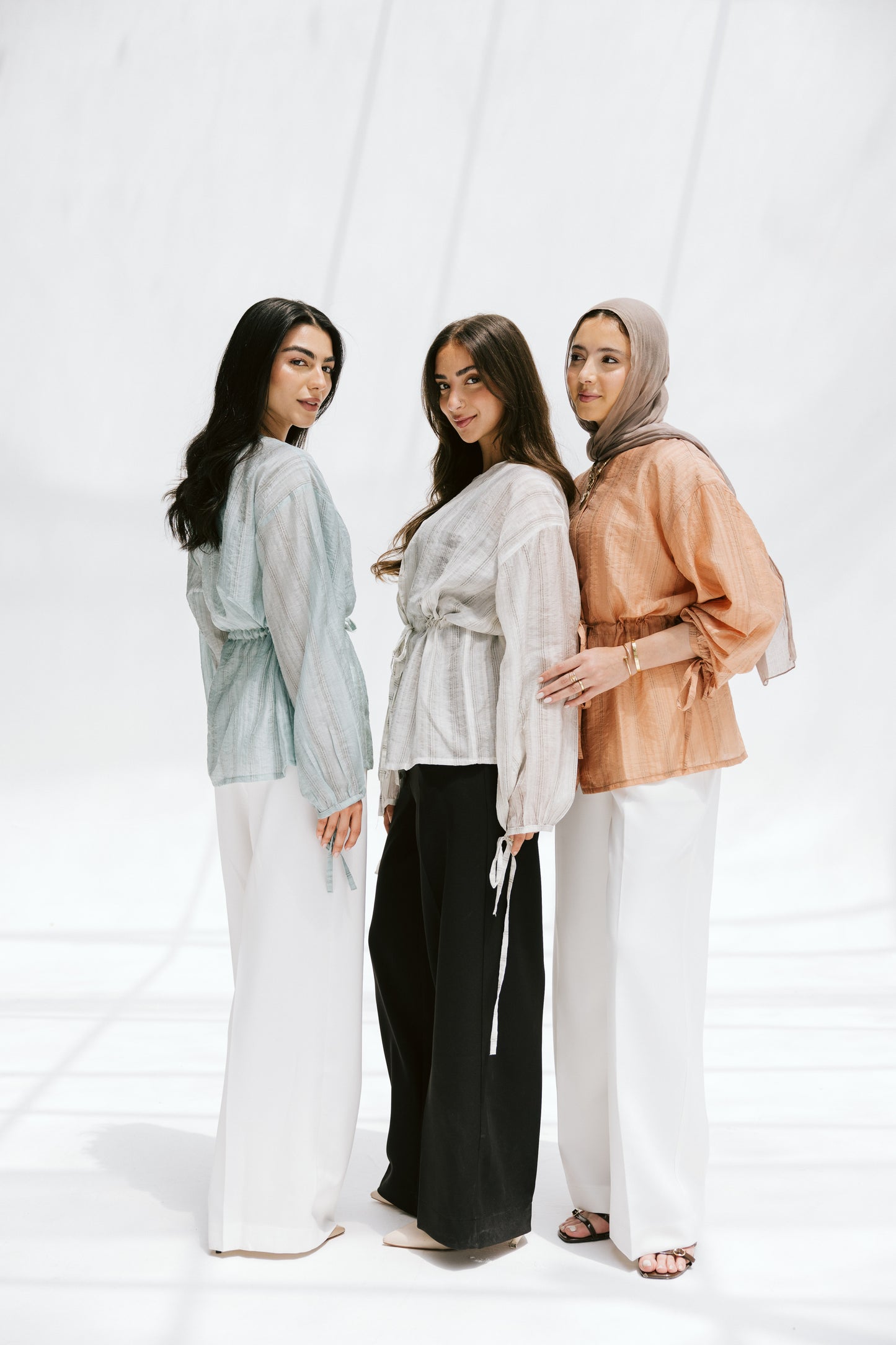 Marée blouse in Powder blue