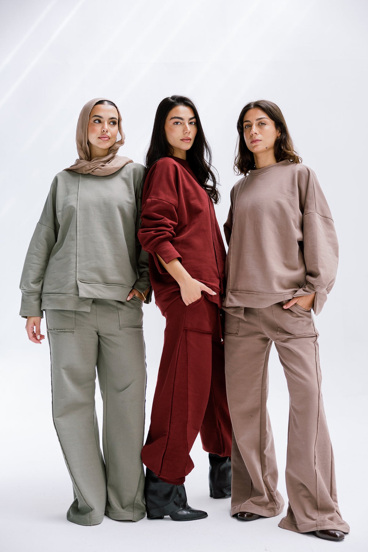 Fall Crewneck Set in Taupe