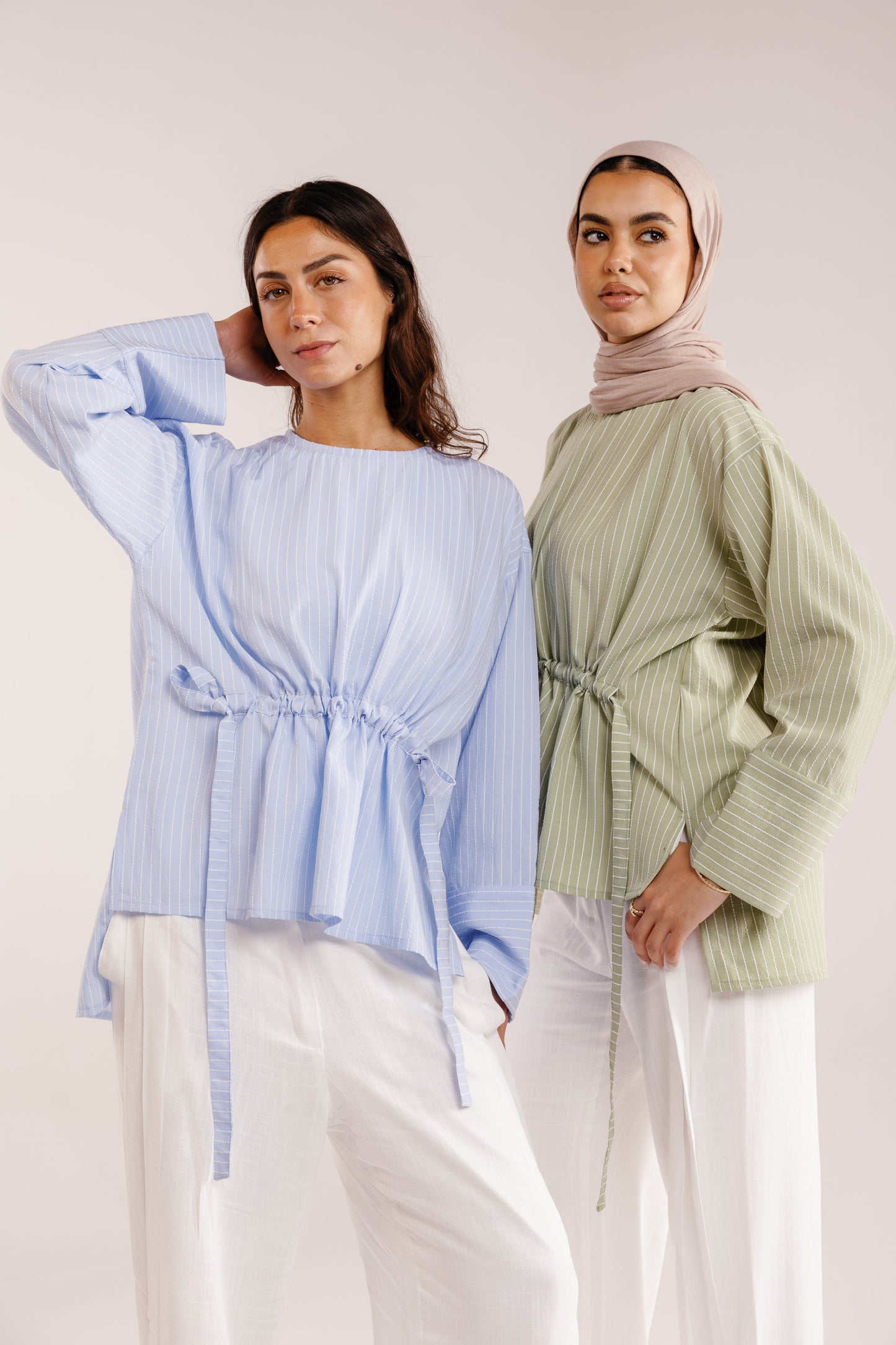 The Liner Blouse in Sky Blue