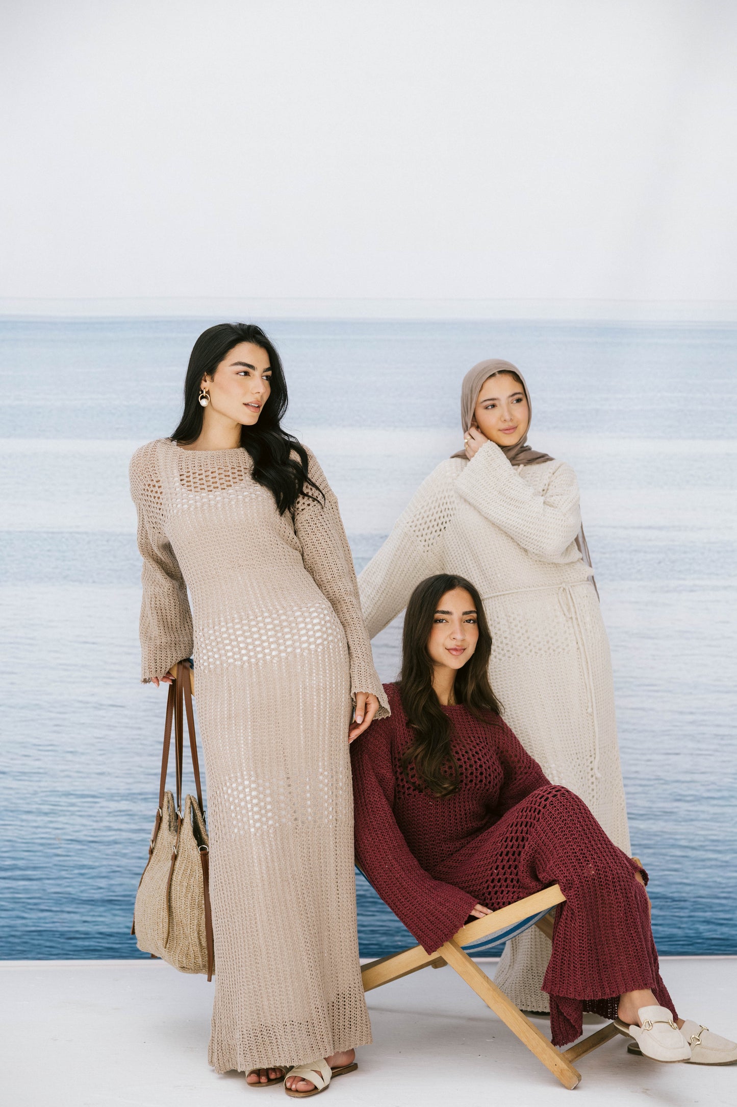 The Fish Net dress in Tan